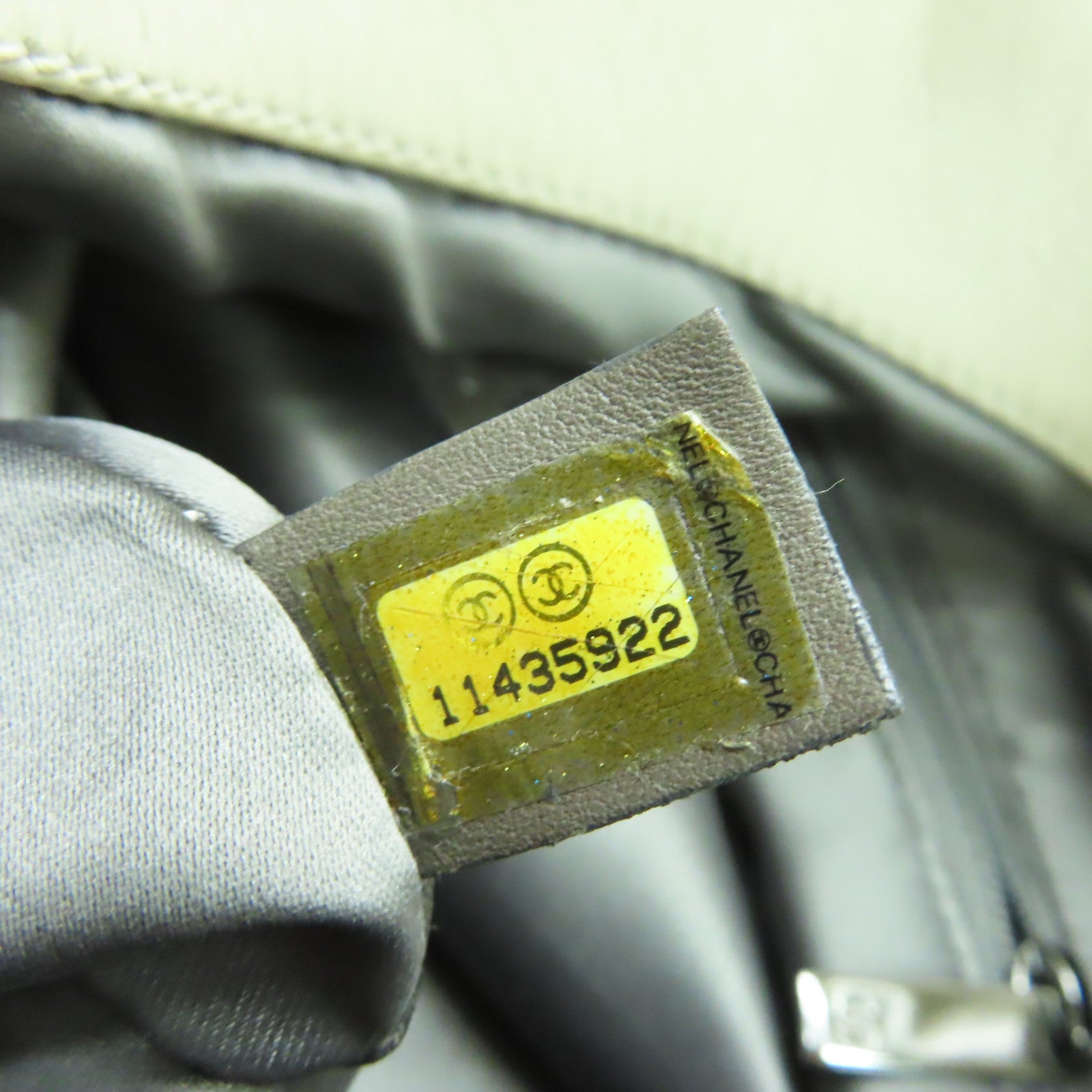 CHANEL 【激減優惠】羊皮皮革2 Way Shoulder Bag銀扣手挽肩背兩用袋米色