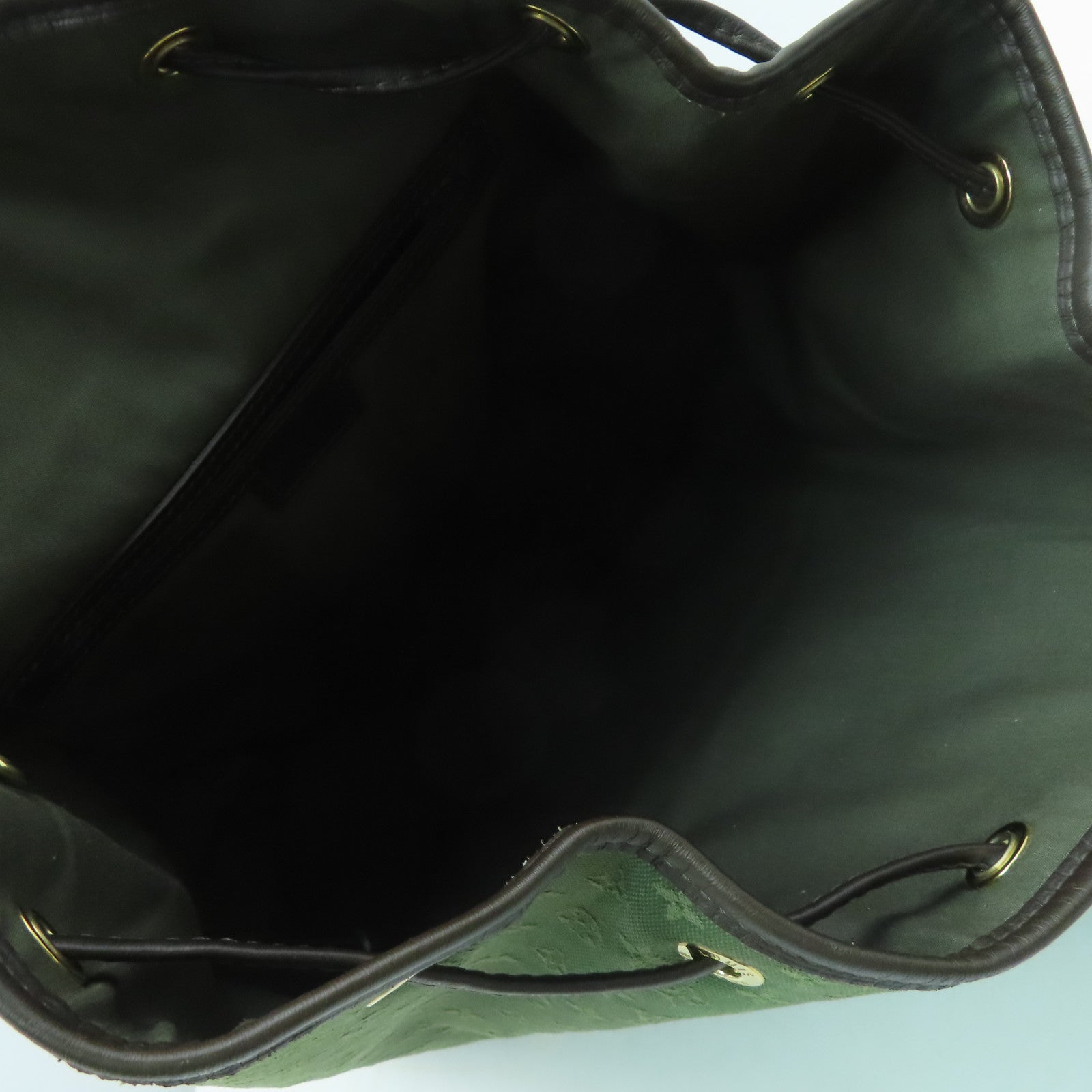 LOUIS VUITTON Monogram Mini Montsouris GM金扣背包綠色