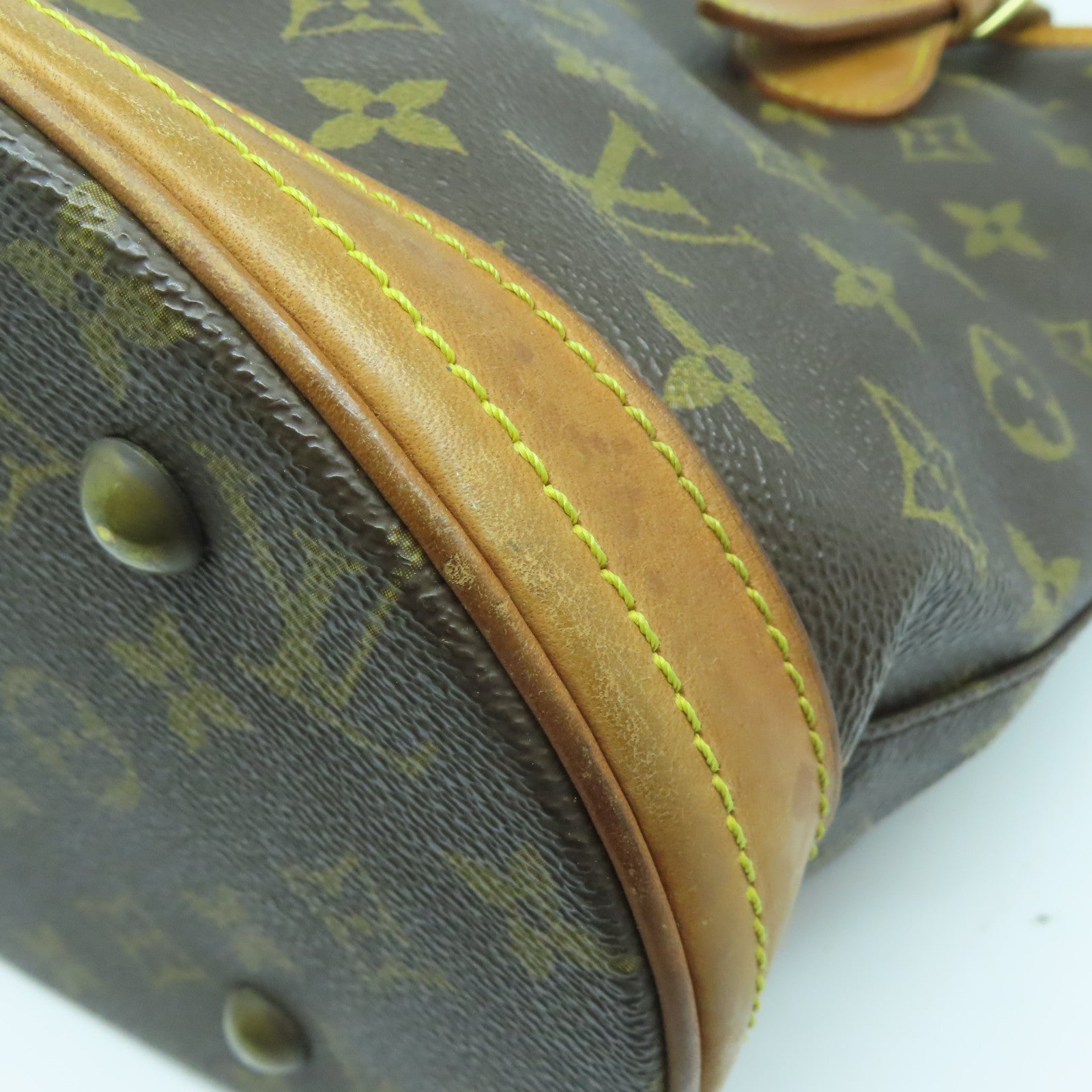 LOUIS VUITTON Monogram Bucket PM金扣肩背袋啡色