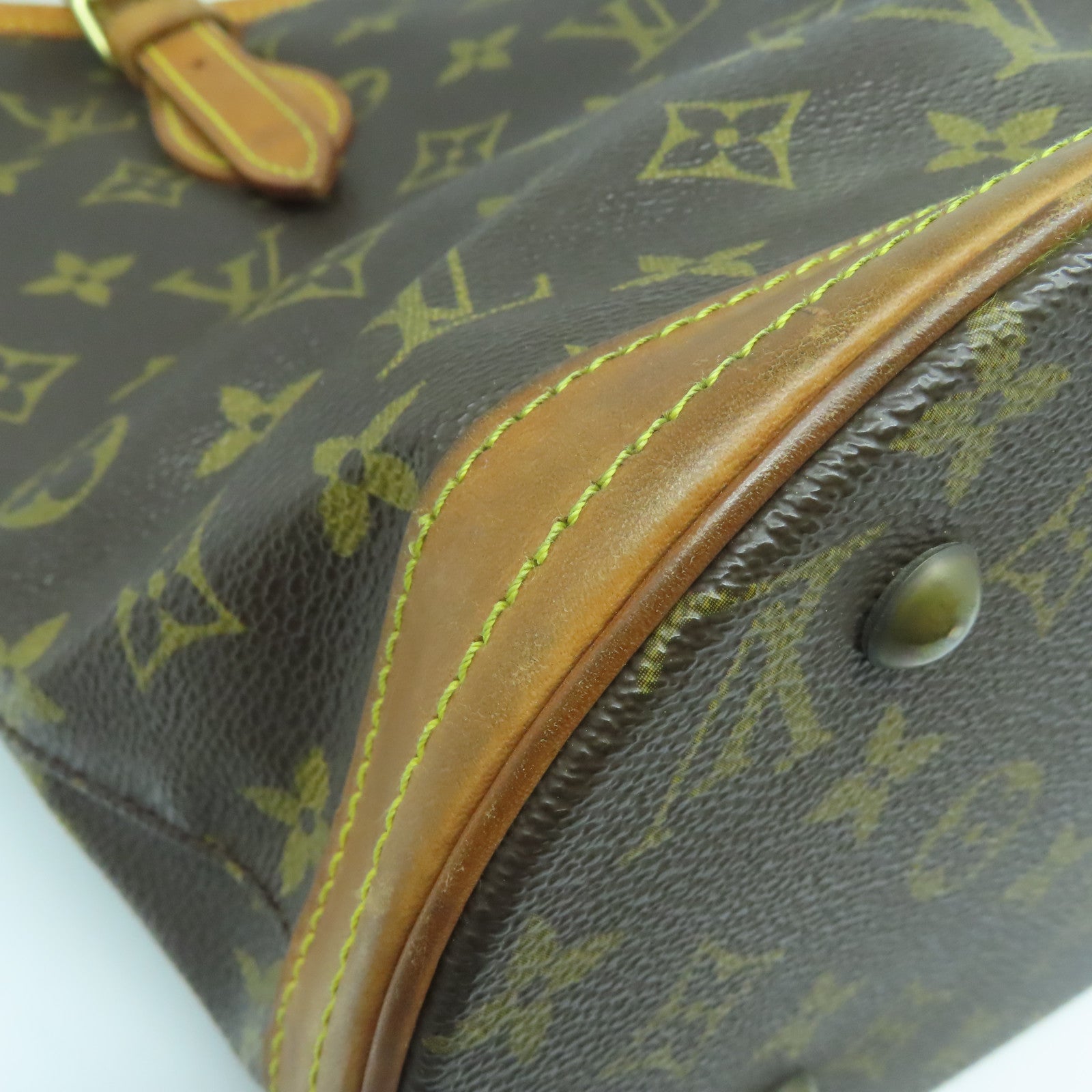 LOUIS VUITTON Monogram Bucket PM金扣肩背袋啡色