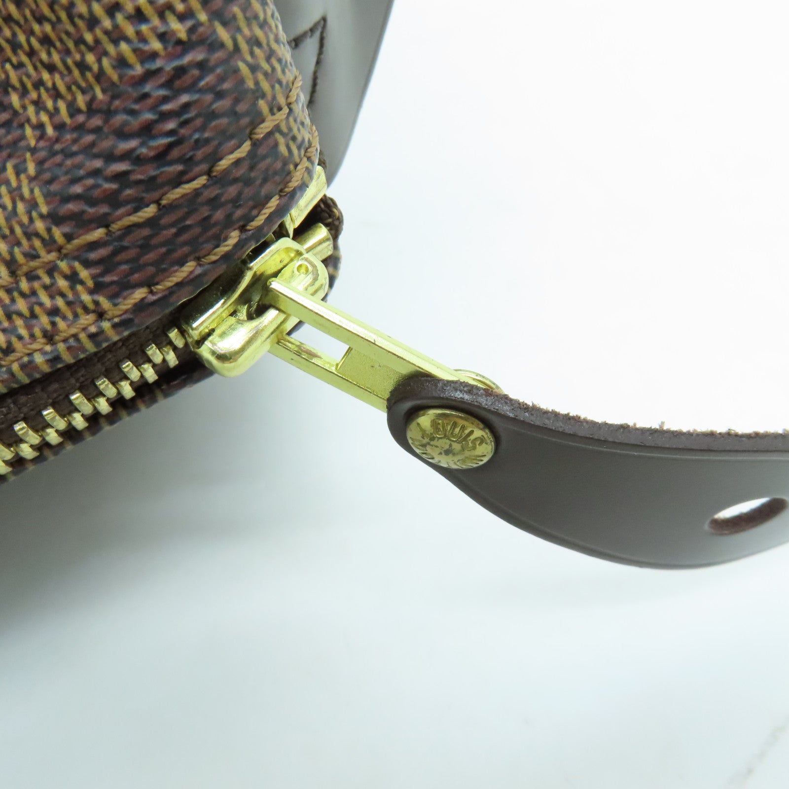 LOUIS VUITTON Damier Speedy 30金扣手挽袋啡色