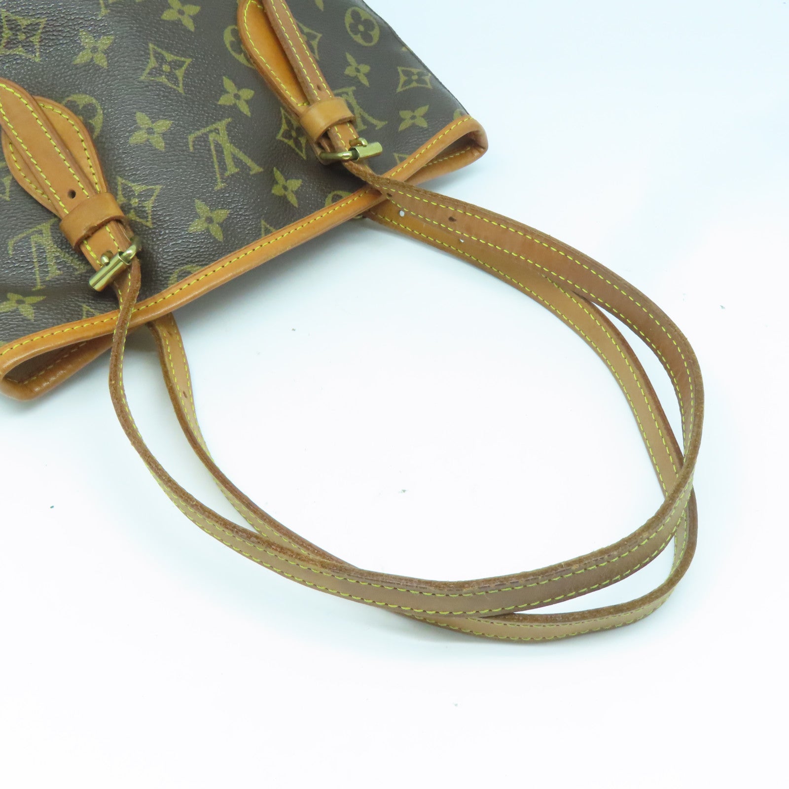 LOUIS VUITTON Monogram Bucket PM金扣肩背袋啡色