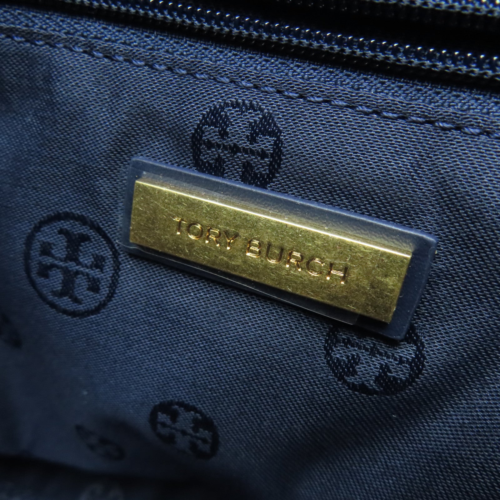 Tory Burch 尼龙Tote Bag手扣手挽袋深蓝色