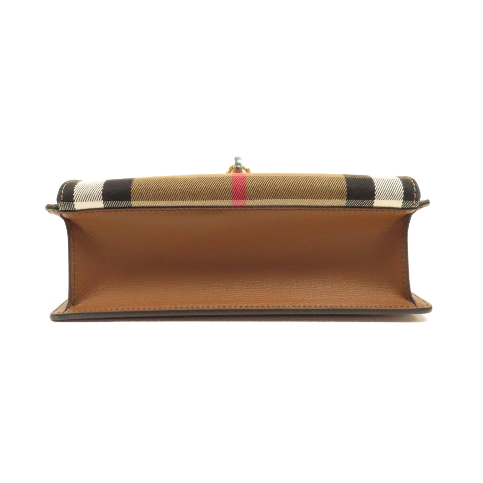 BURBERRY 牛皮皮革Shoulder Bag金扣肩背袋啡色