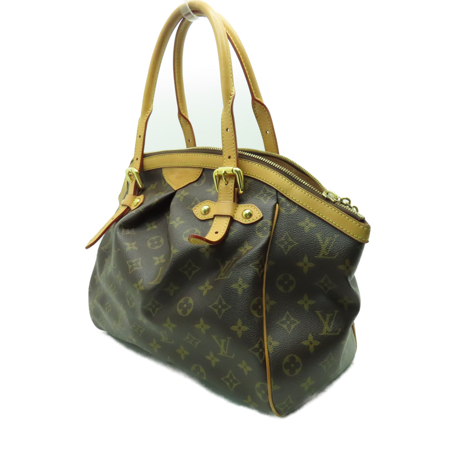 LOUIS VUITTON Monogram Tivoli GM金扣肩背袋啡色
