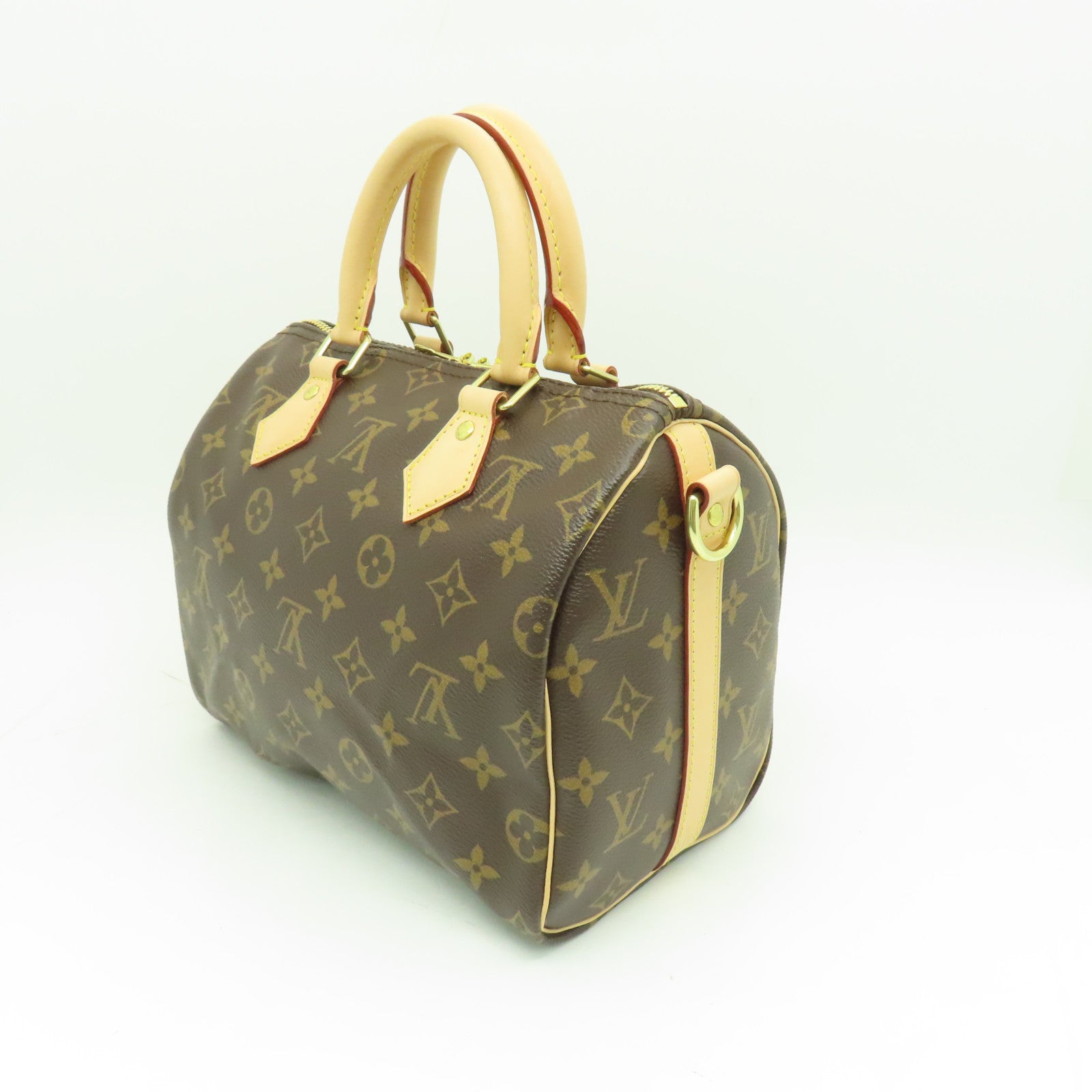 LOUIS VUITTON Monogram Speedy Bandouliere 25金扣手挽袋啡色