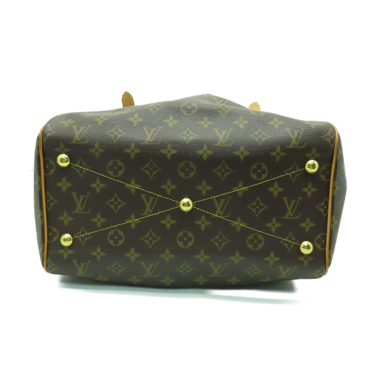 LOUIS VUITTON Monogram Tivoli GM金扣肩背袋啡色