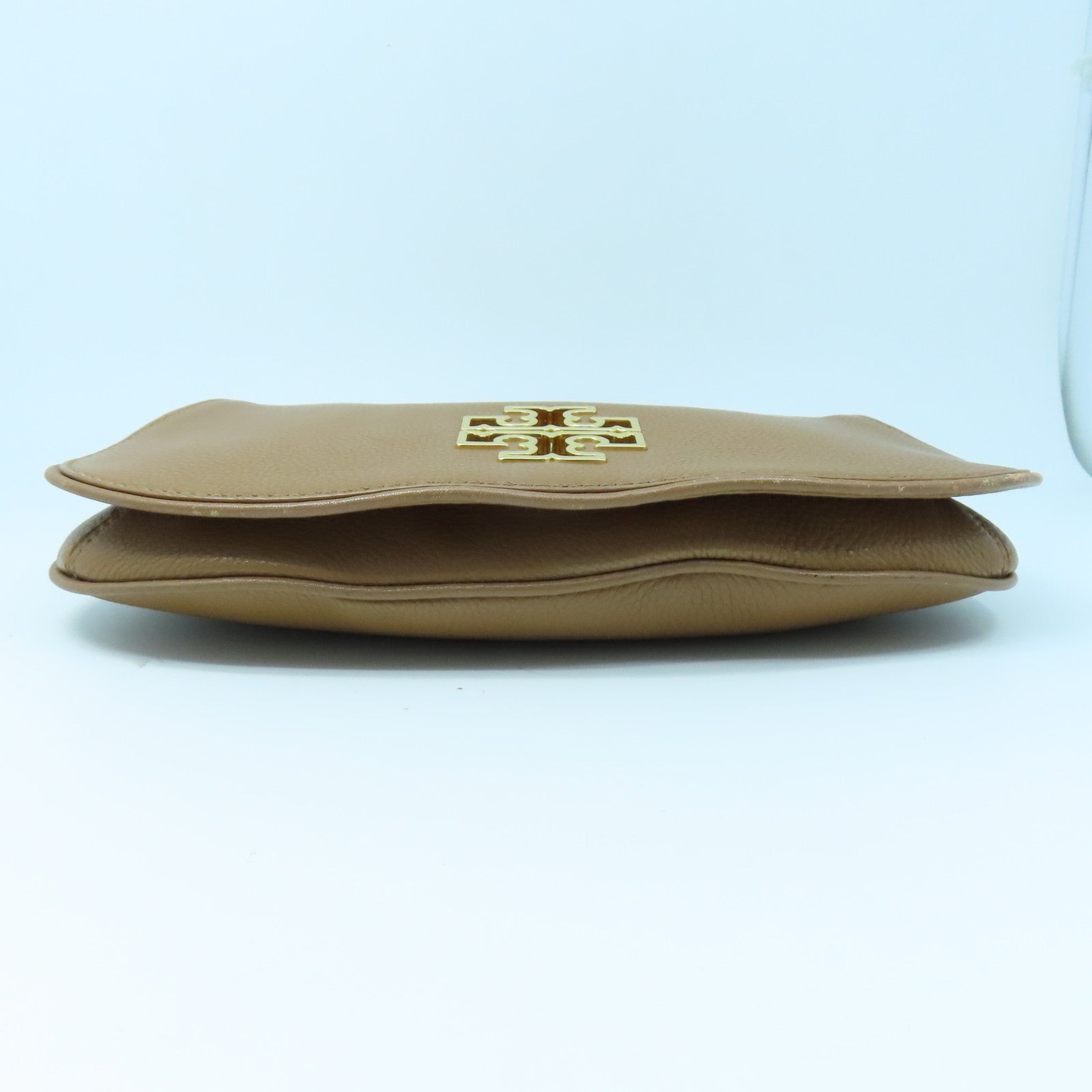 Tory Burch 牛皮皮革Shoulder Bag金扣肩背袋褐色