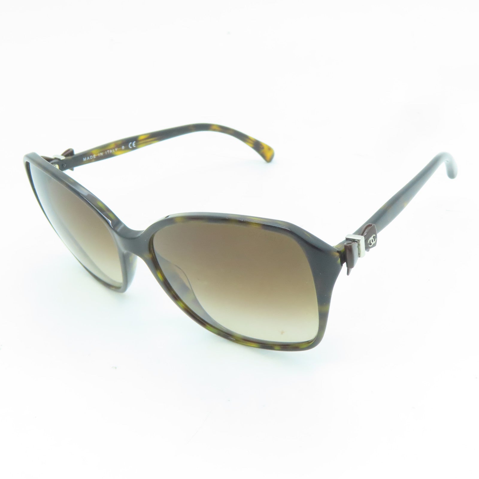 CHANEL 塑料Sunglasses金扣/银扣太阳眼镜啡色