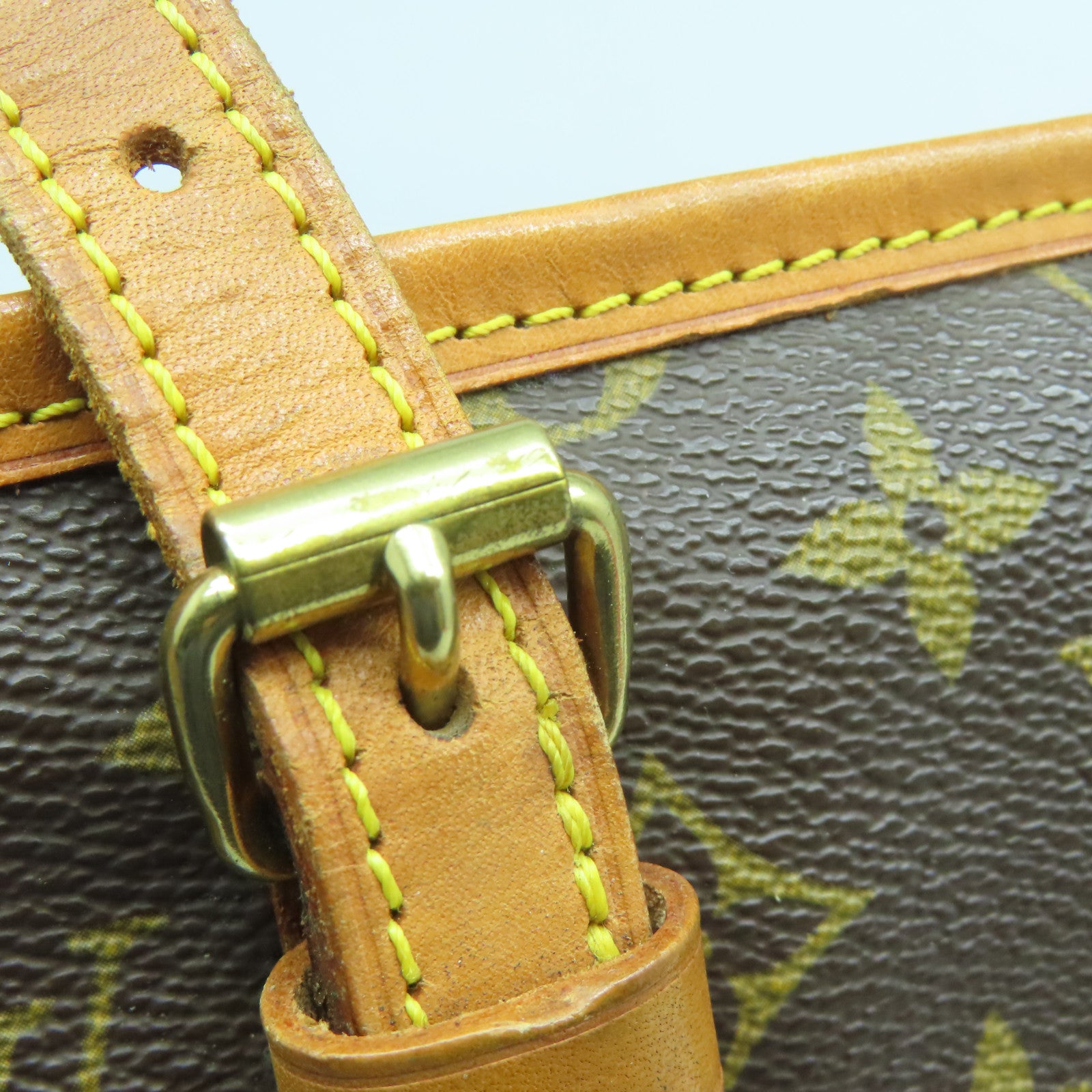 LOUIS VUITTON Monogram Bucket PM金扣肩背袋啡色