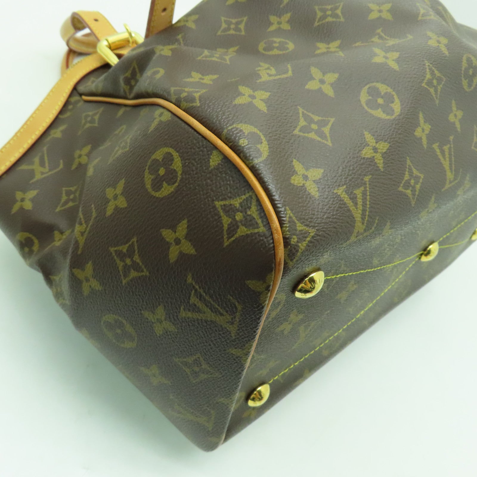LOUIS VUITTON Monogram Tivoli GM金扣肩背袋啡色