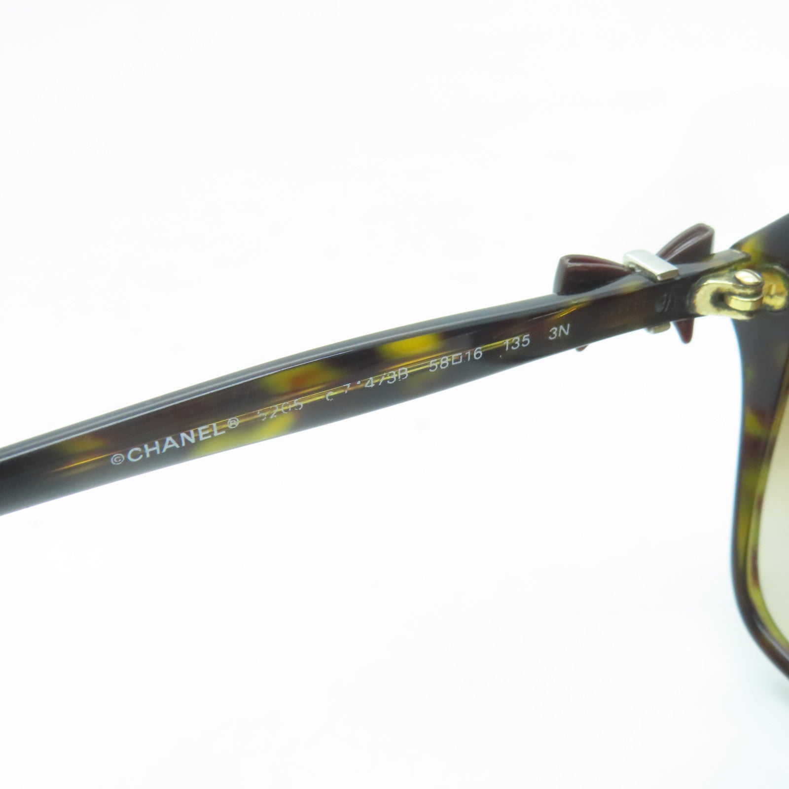 CHANEL 塑料Sunglasses金扣/银扣太阳眼镜啡色