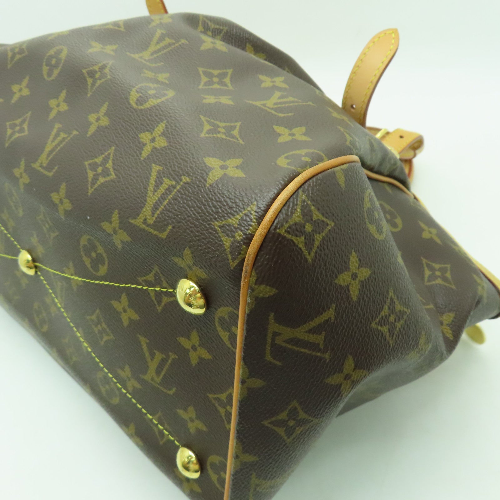 LOUIS VUITTON Monogram Tivoli GM金扣肩背袋啡色
