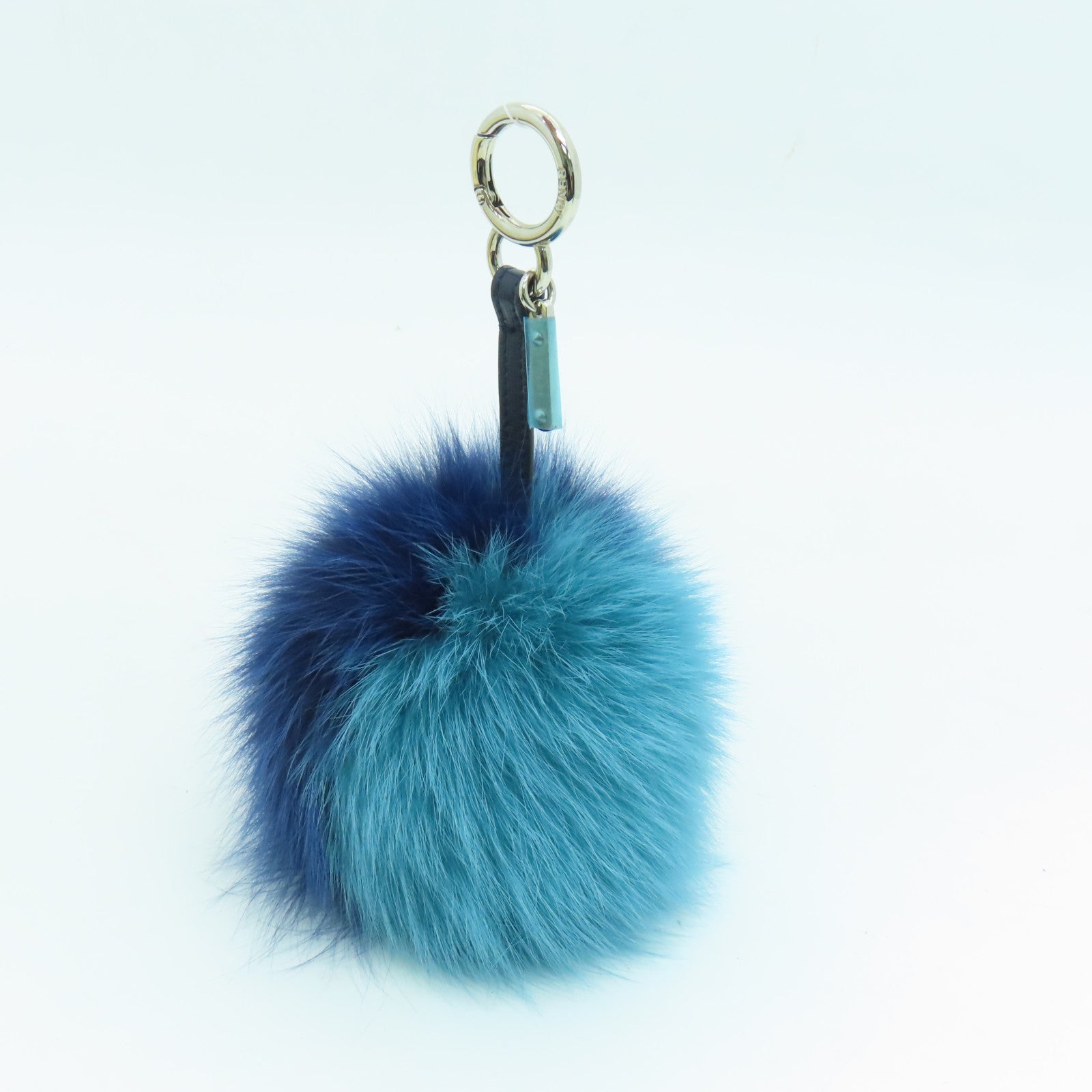 FENDI 毛茸Charm挂饰银扣蓝色