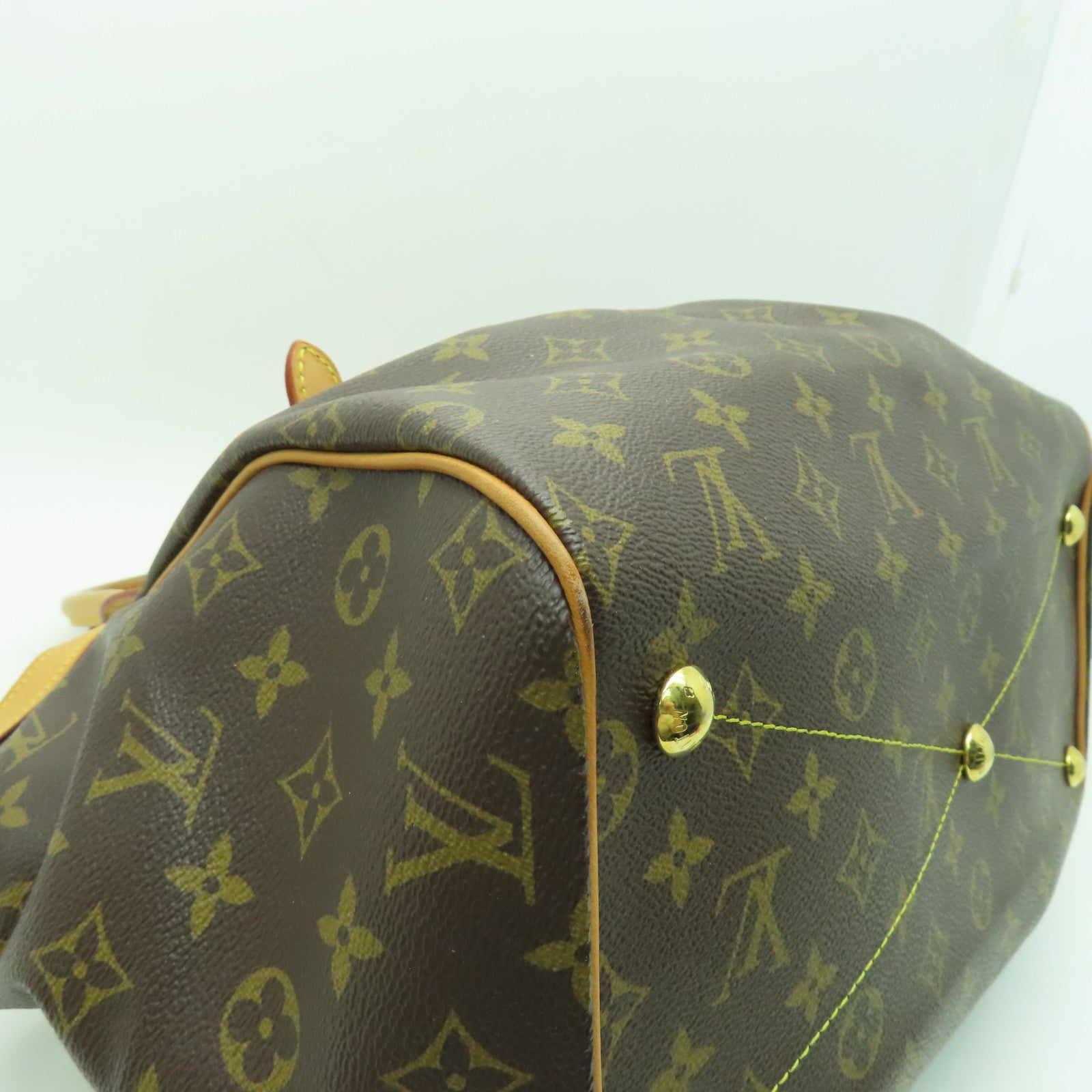 LOUIS VUITTON Monogram Tivoli GM金扣肩背袋啡色