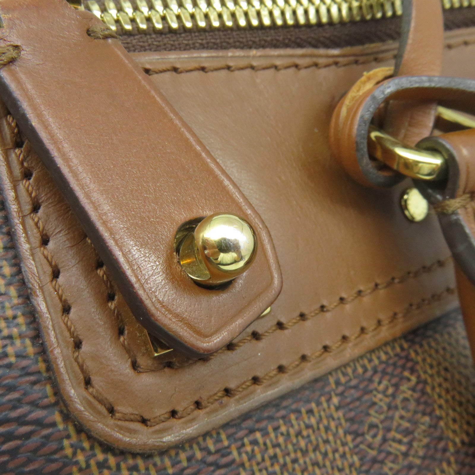 LOUIS VUITTON Damier Greenwich 2Way Shoulder Bag Handle Shoulder Bag Brown