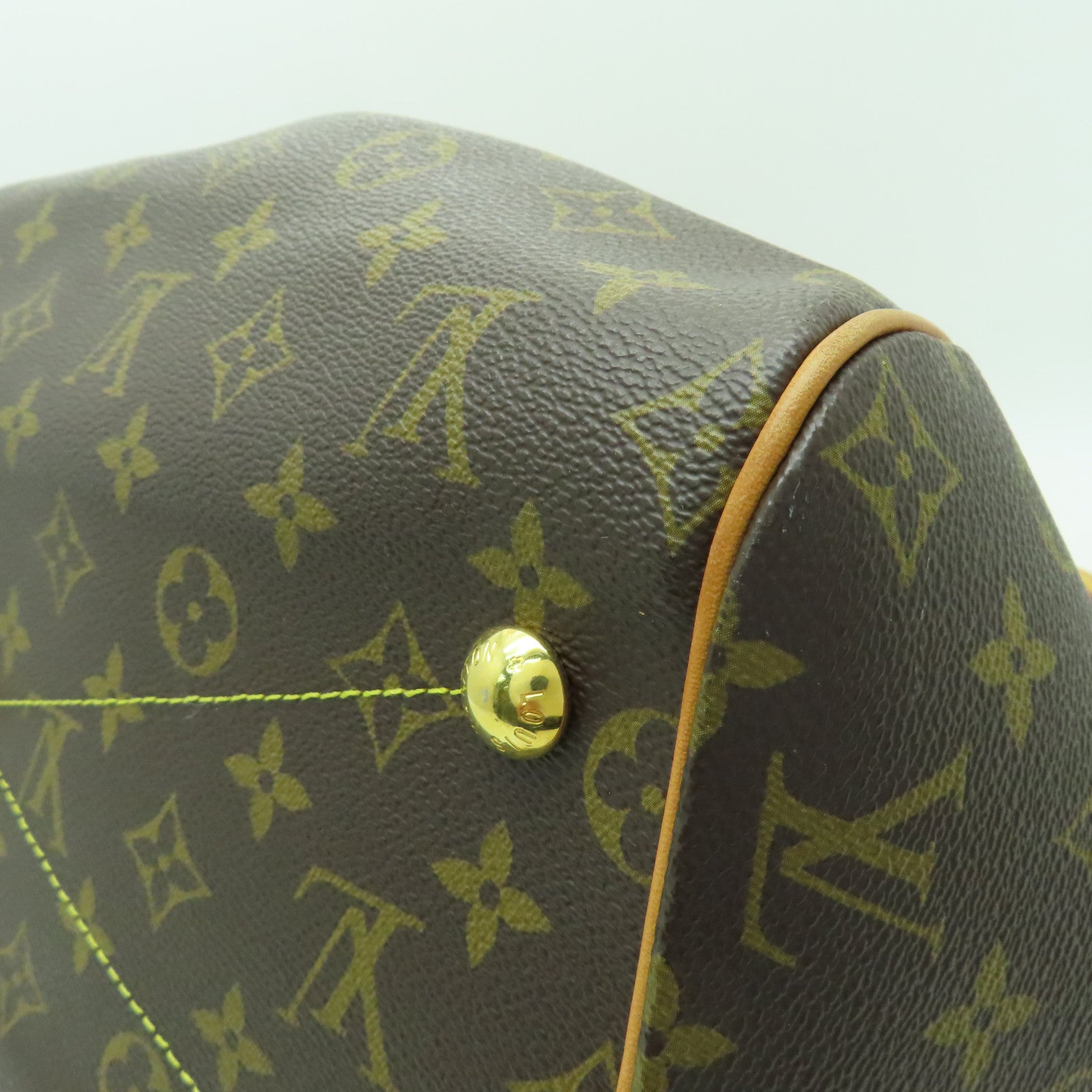 LOUIS VUITTON Monogram Tivoli GM金扣肩背袋啡色