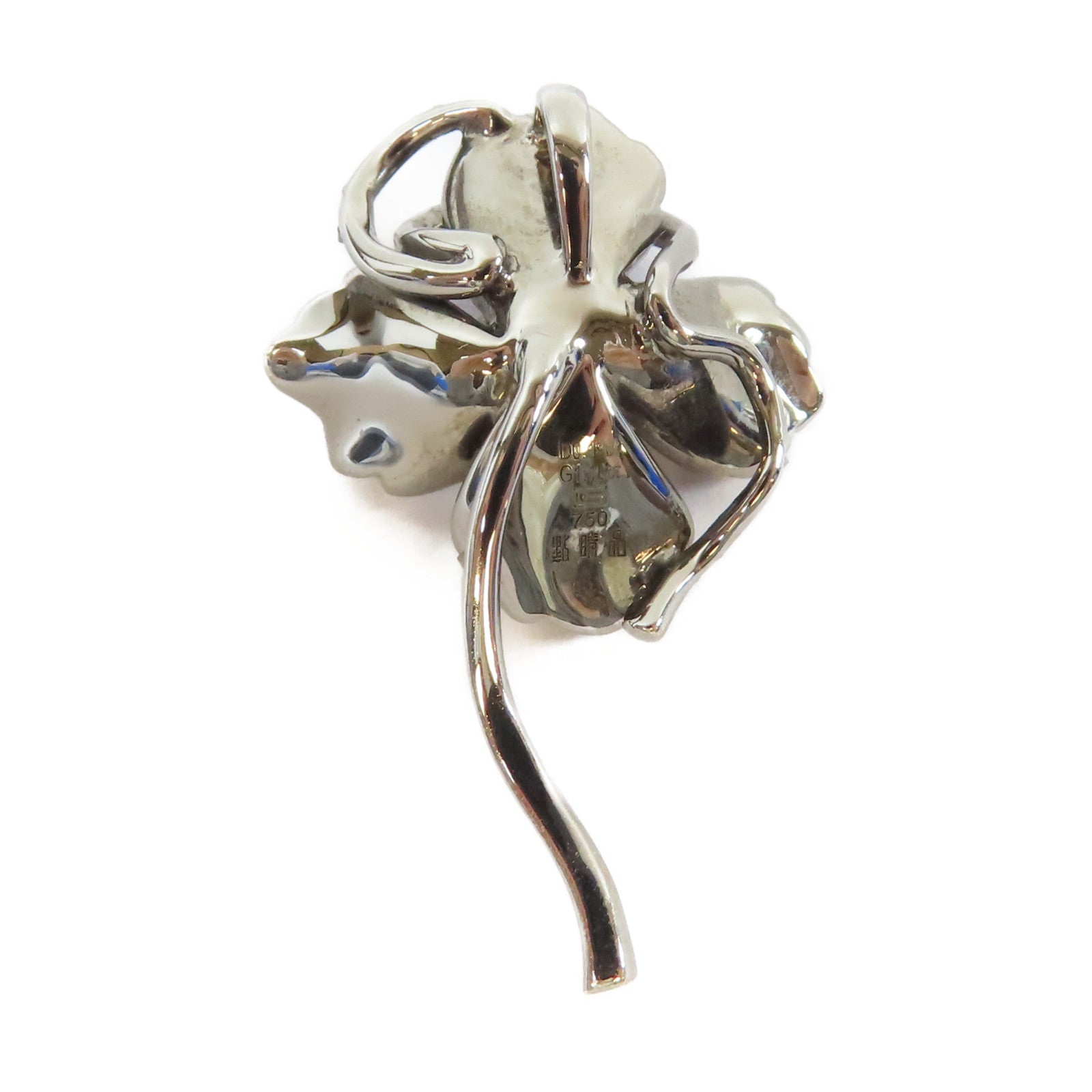 JEWELRY 18K白金/石榴石/鑽石0.19ctDiamond/1.18ctGarnetTop吊墜銀色/紅色