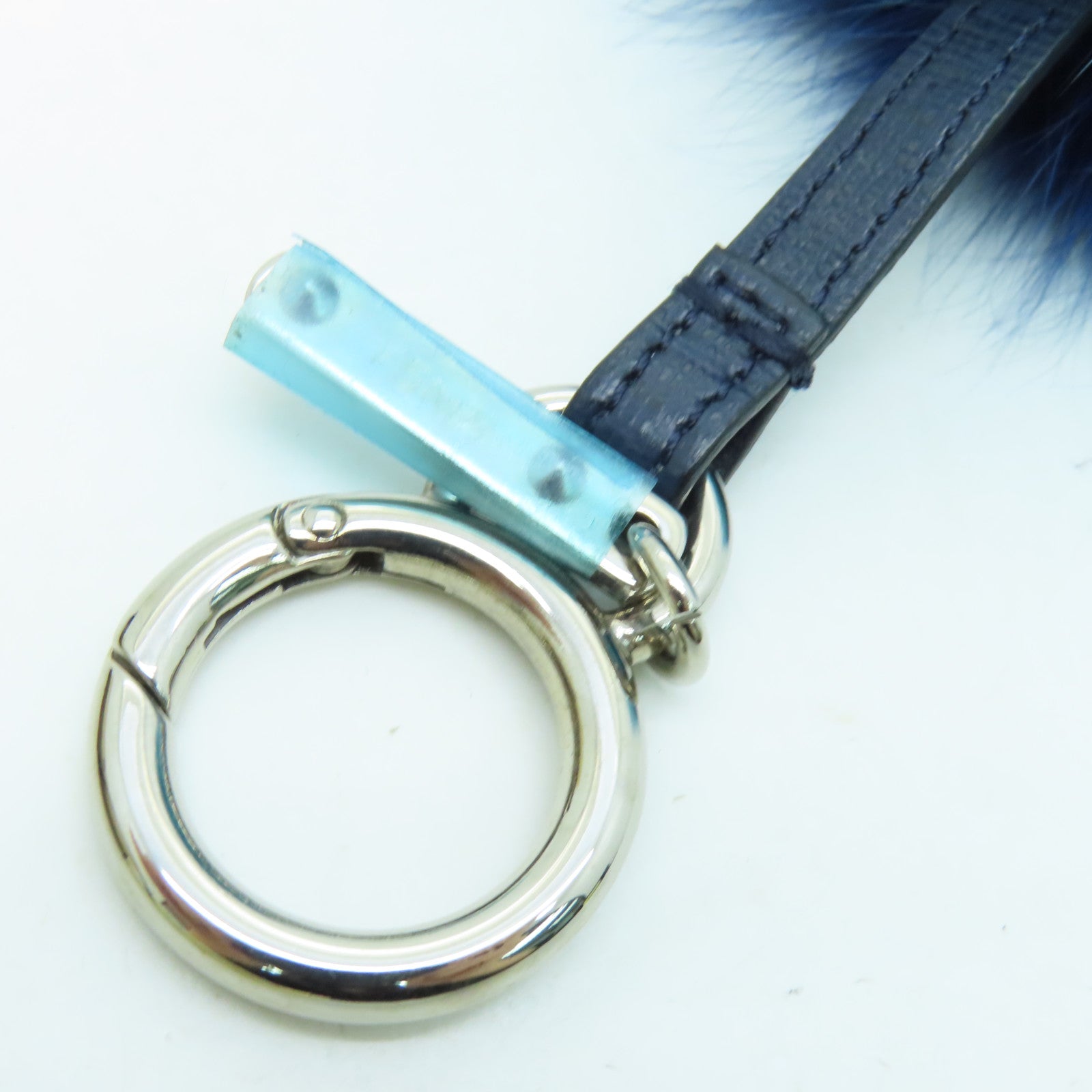 FENDI 毛茸Charm挂饰银扣蓝色