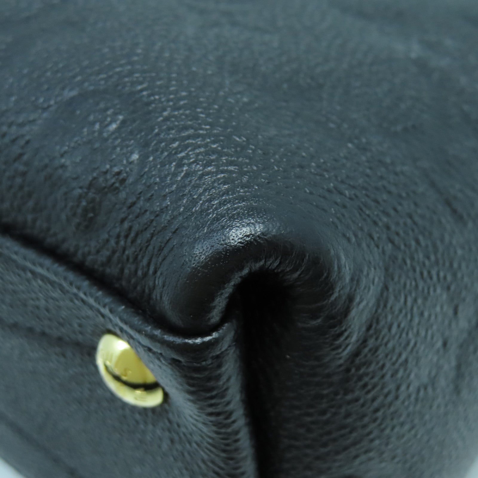LOUIS VUITTON Monogram Empreinte V Tote BB金扣手挽肩背兩用袋黑色