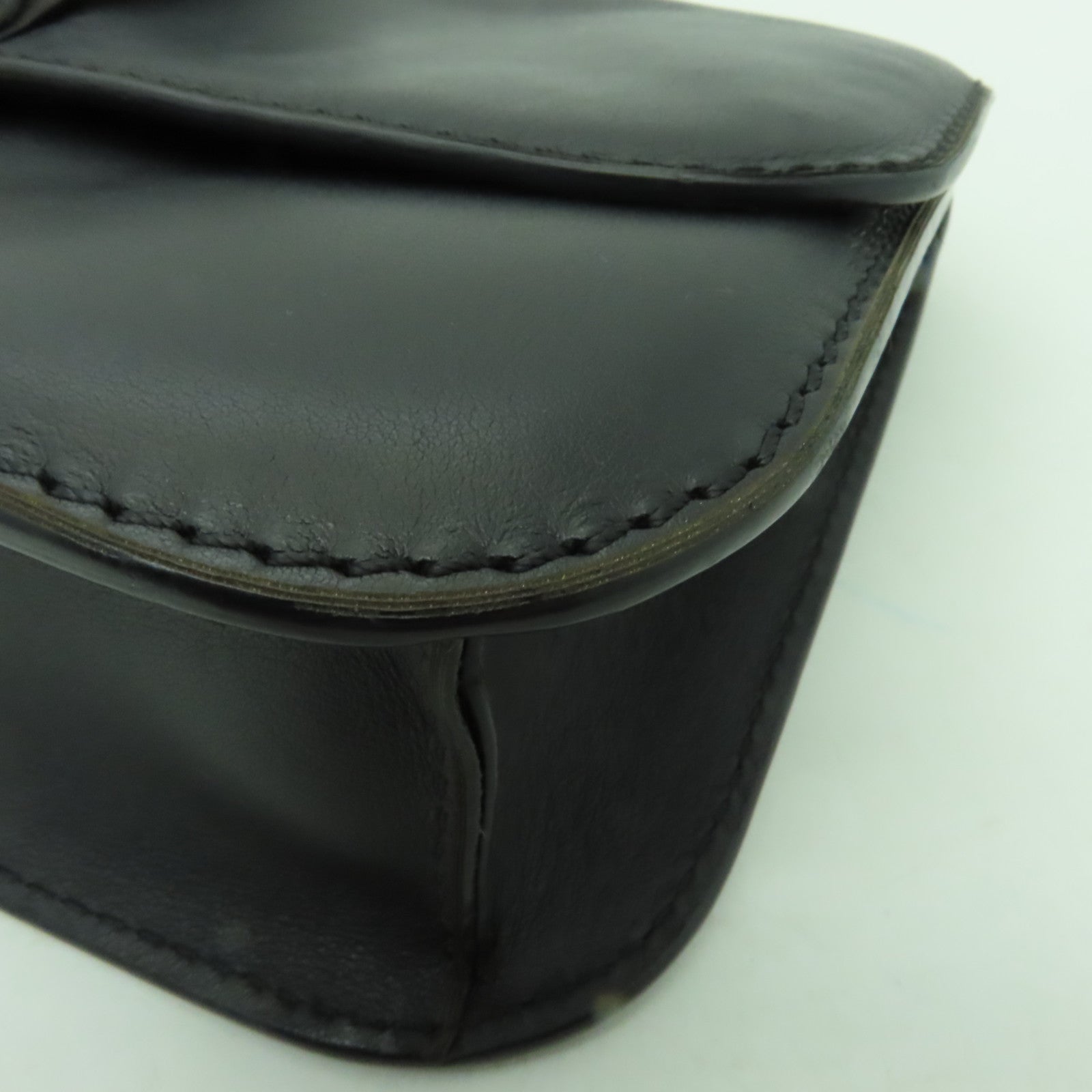 Valentino 牛皮皮革Chain Shoulder Bag金扣鏈帶肩背袋黒色