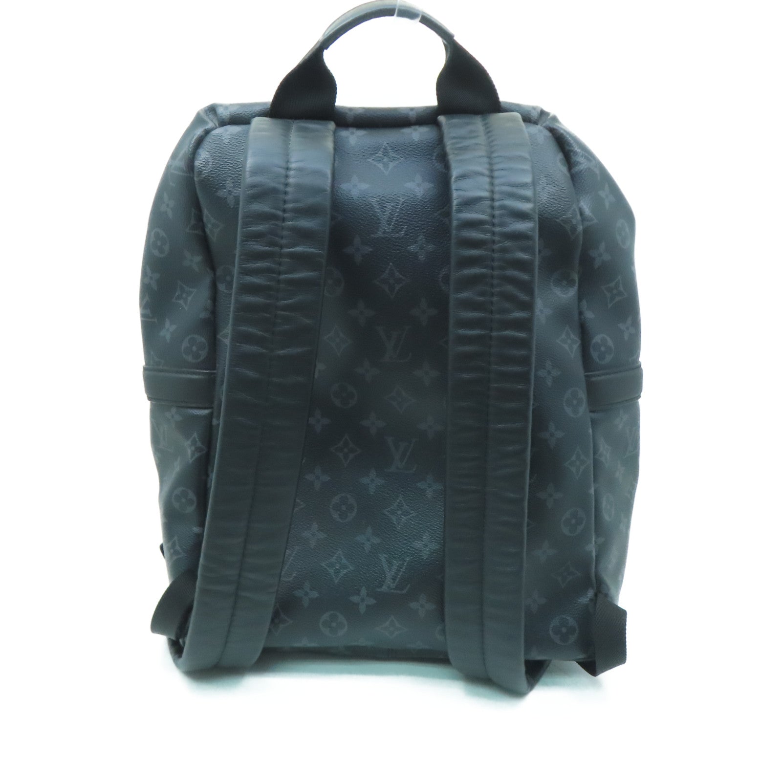 LOUIS VUITTON Monogram Eclipse Discovery PM銀扣背包黑色