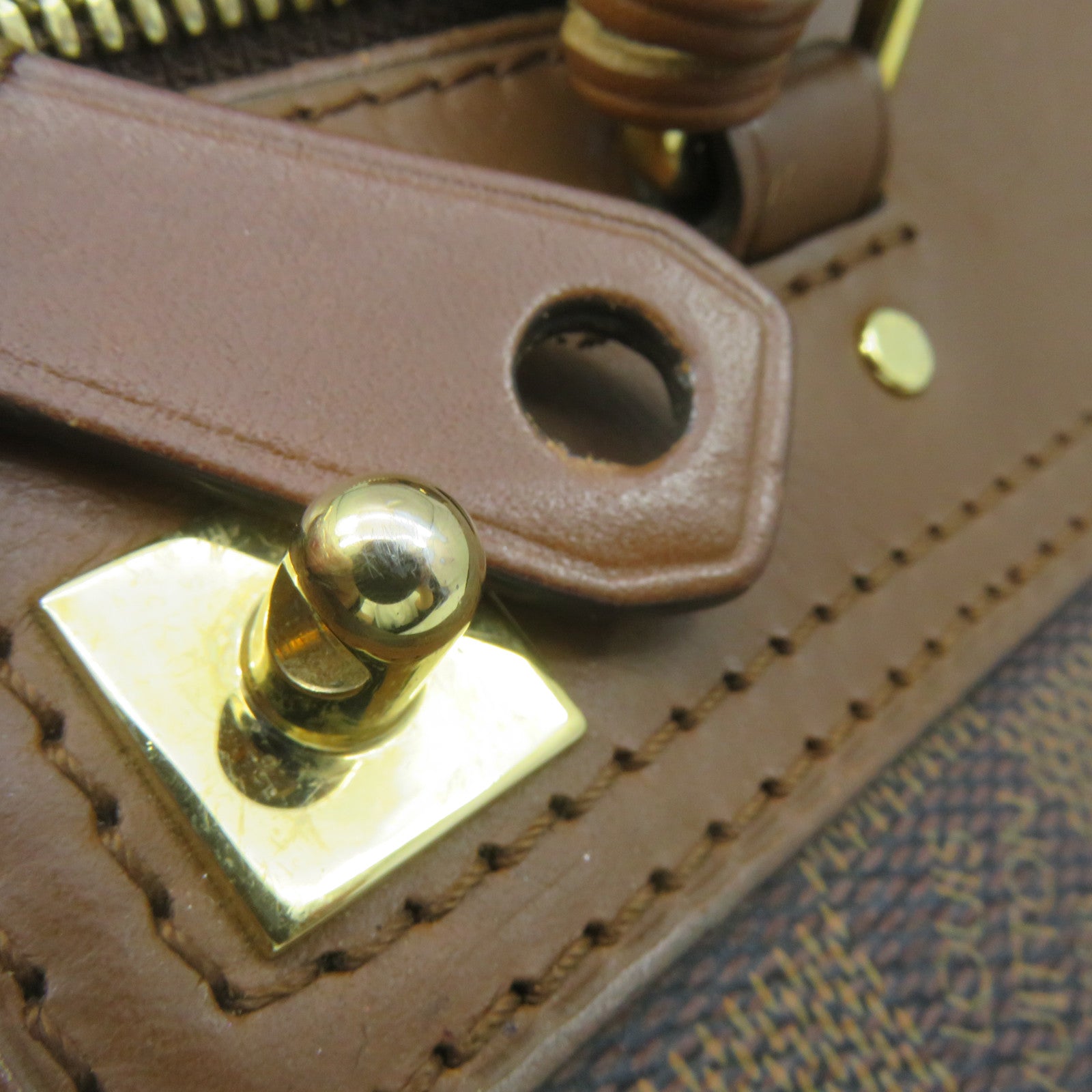 LOUIS VUITTON Damier Greenwich 2Way Shoulder Bag Handle Shoulder Bag Brown