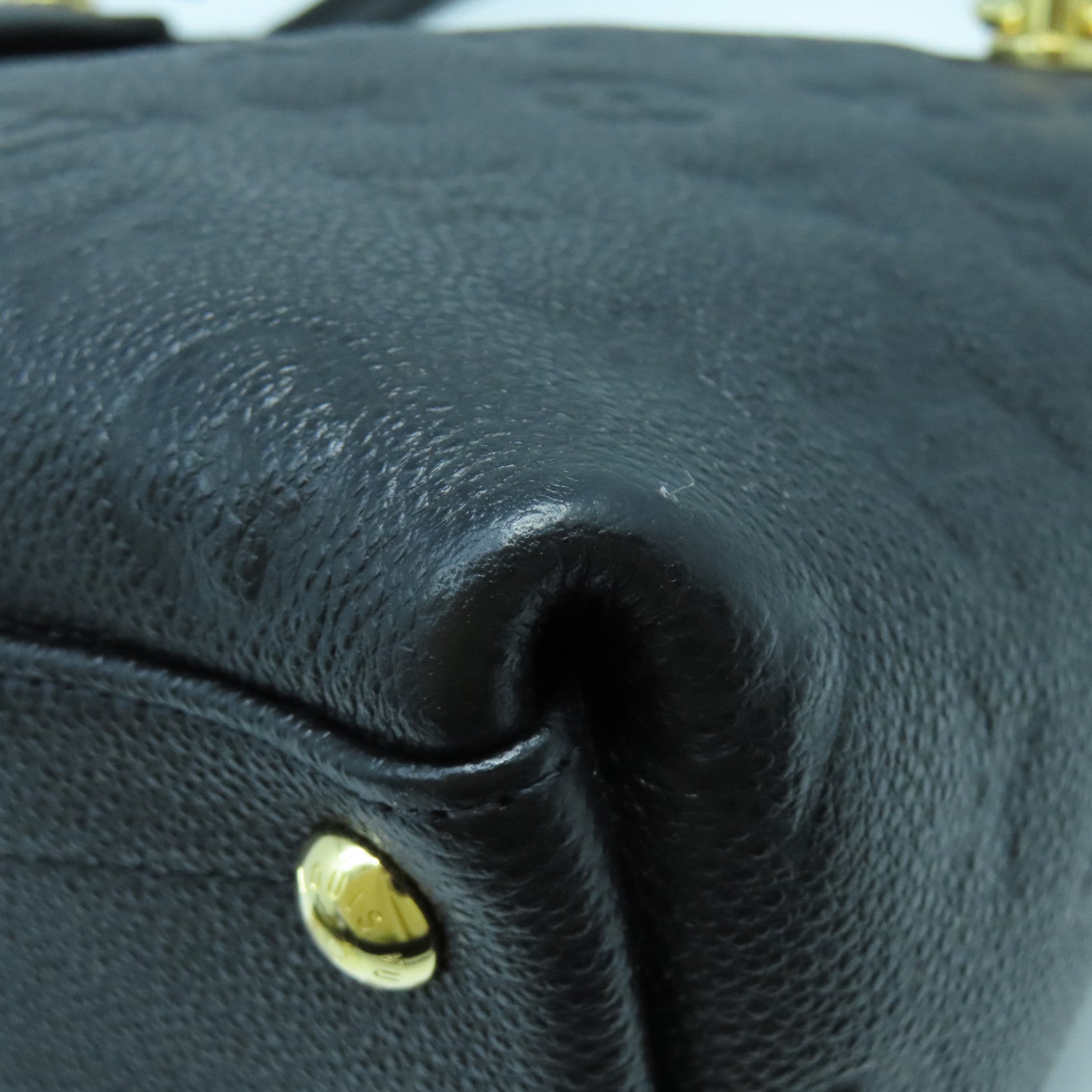 LOUIS VUITTON Monogram Empreinte V Tote BB金扣手挽肩背兩用袋黑色