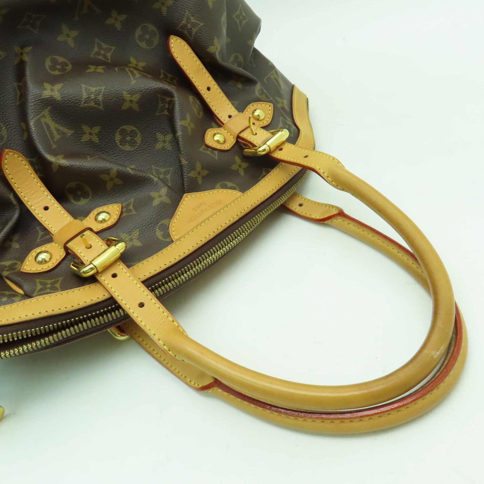 LOUIS VUITTON Monogram Tivoli GM金扣肩背袋啡色