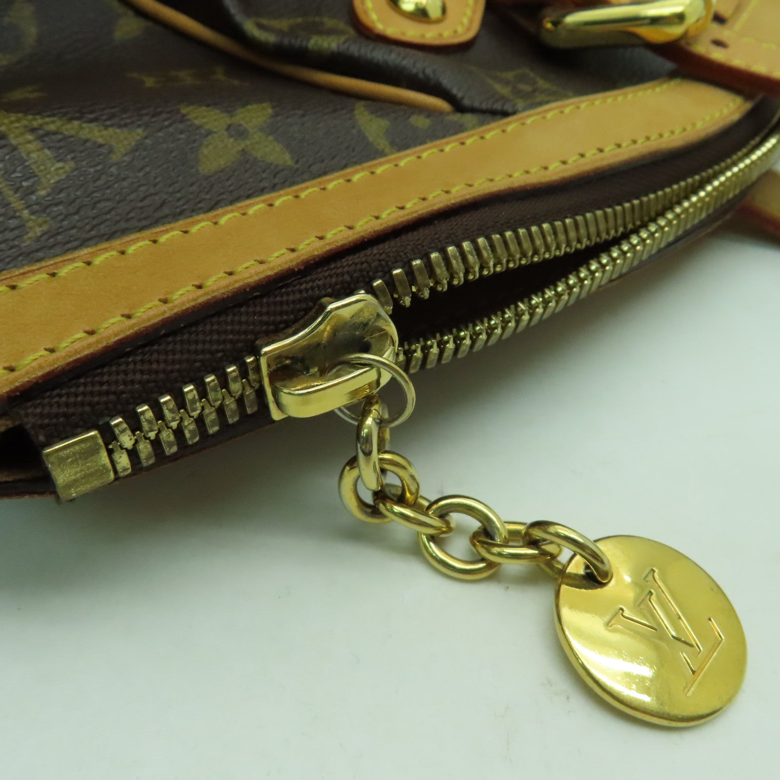LOUIS VUITTON Monogram Tivoli GM金扣肩背袋啡色