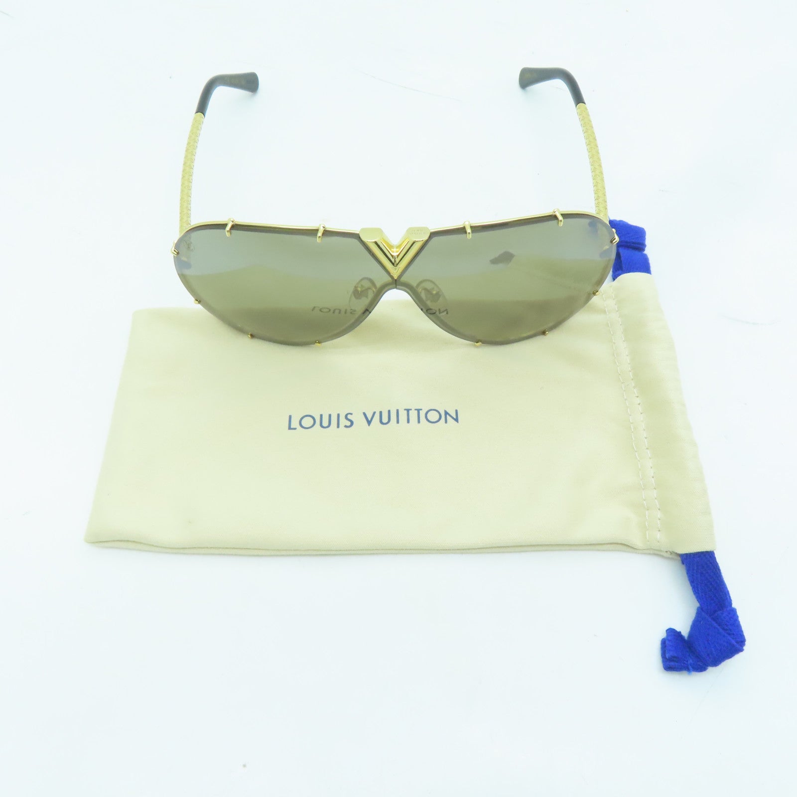 LOUIS VUITTON 金屬Drive Sunglasses金扣太陽眼鏡金色