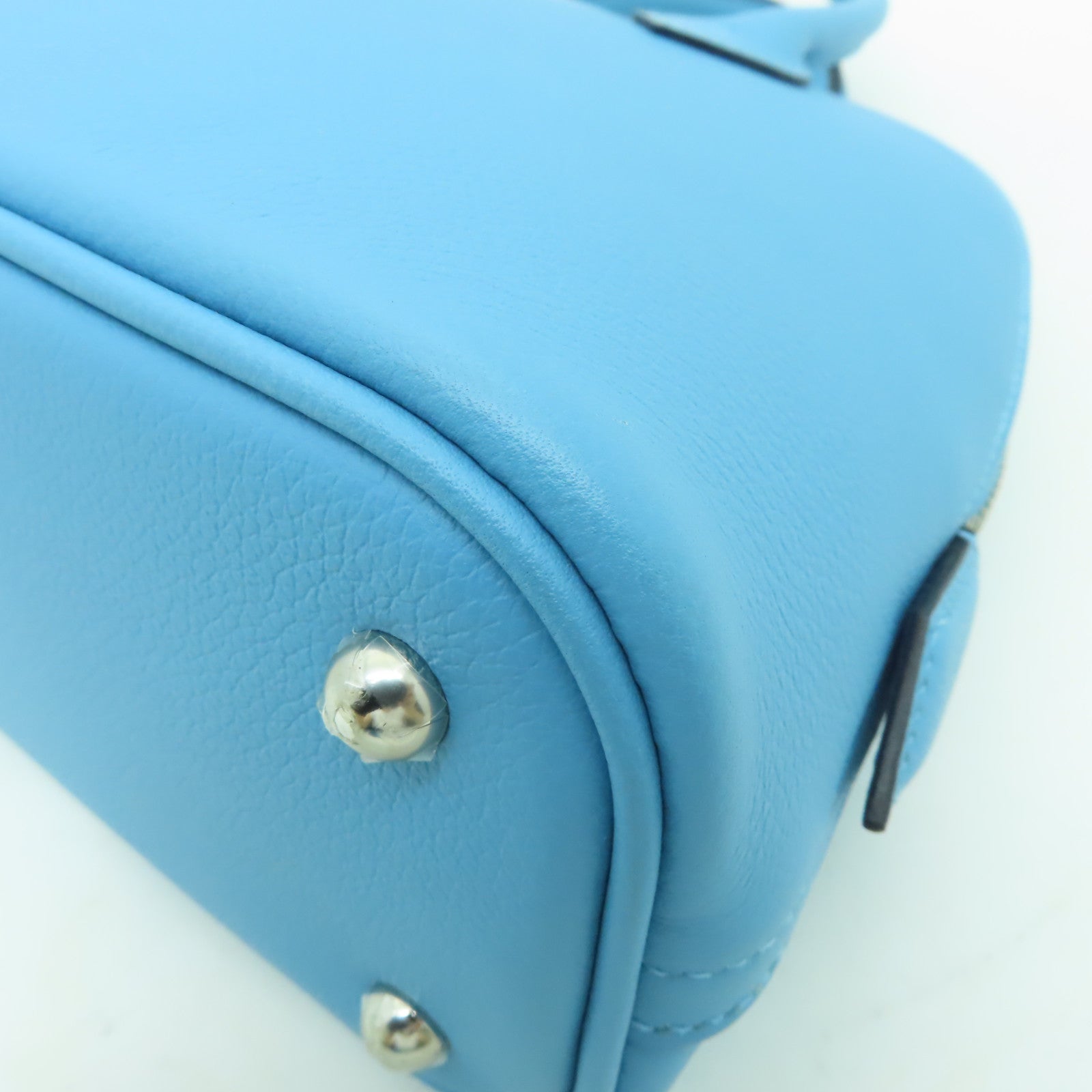 HERMES Evercolour皮革Bolide 1923 25銀扣手挽肩背兩用袋Atoll 藍色