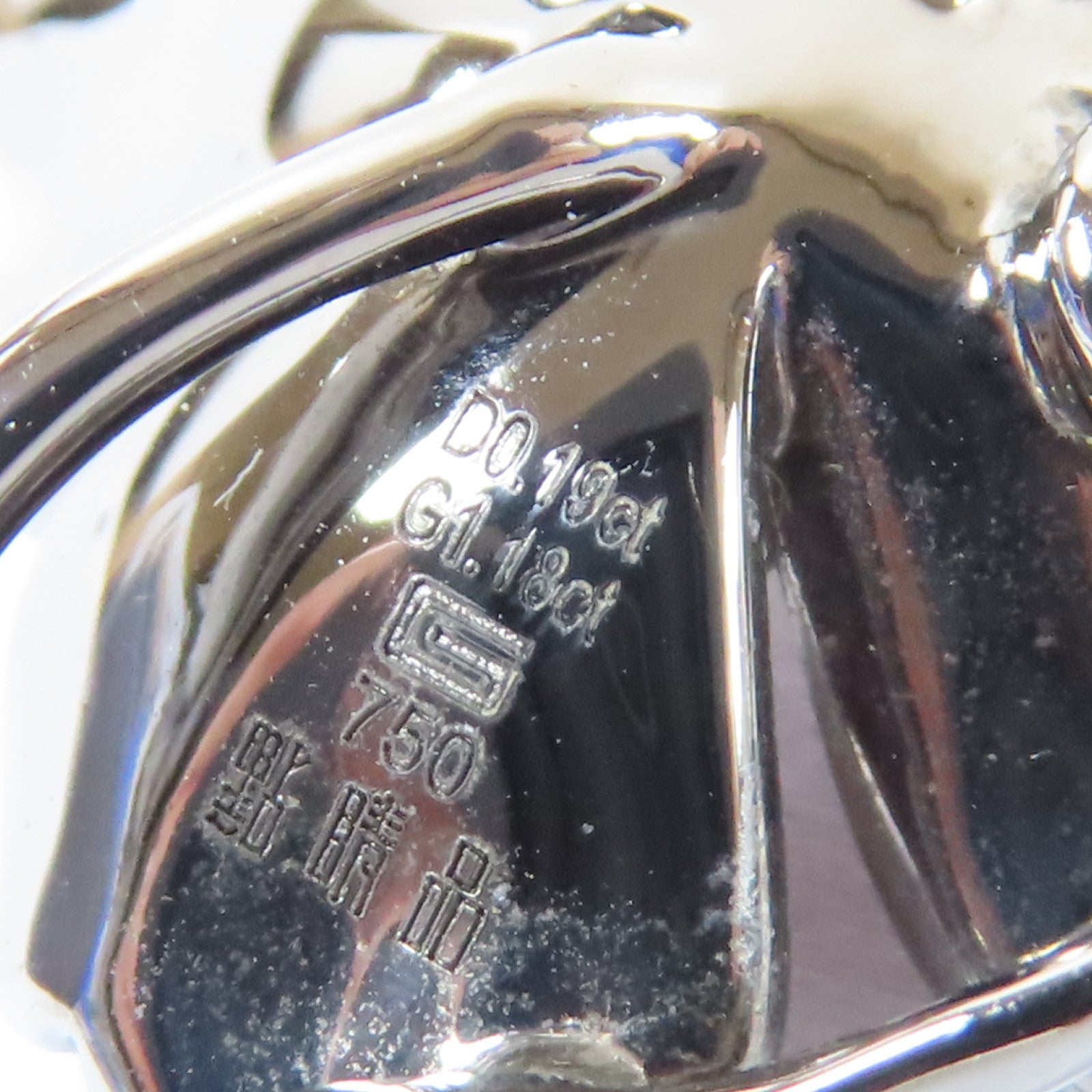 JEWELRY 18K白金/石榴石/鑽石0.19ctDiamond/1.18ctGarnetTop吊墜銀色/紅色