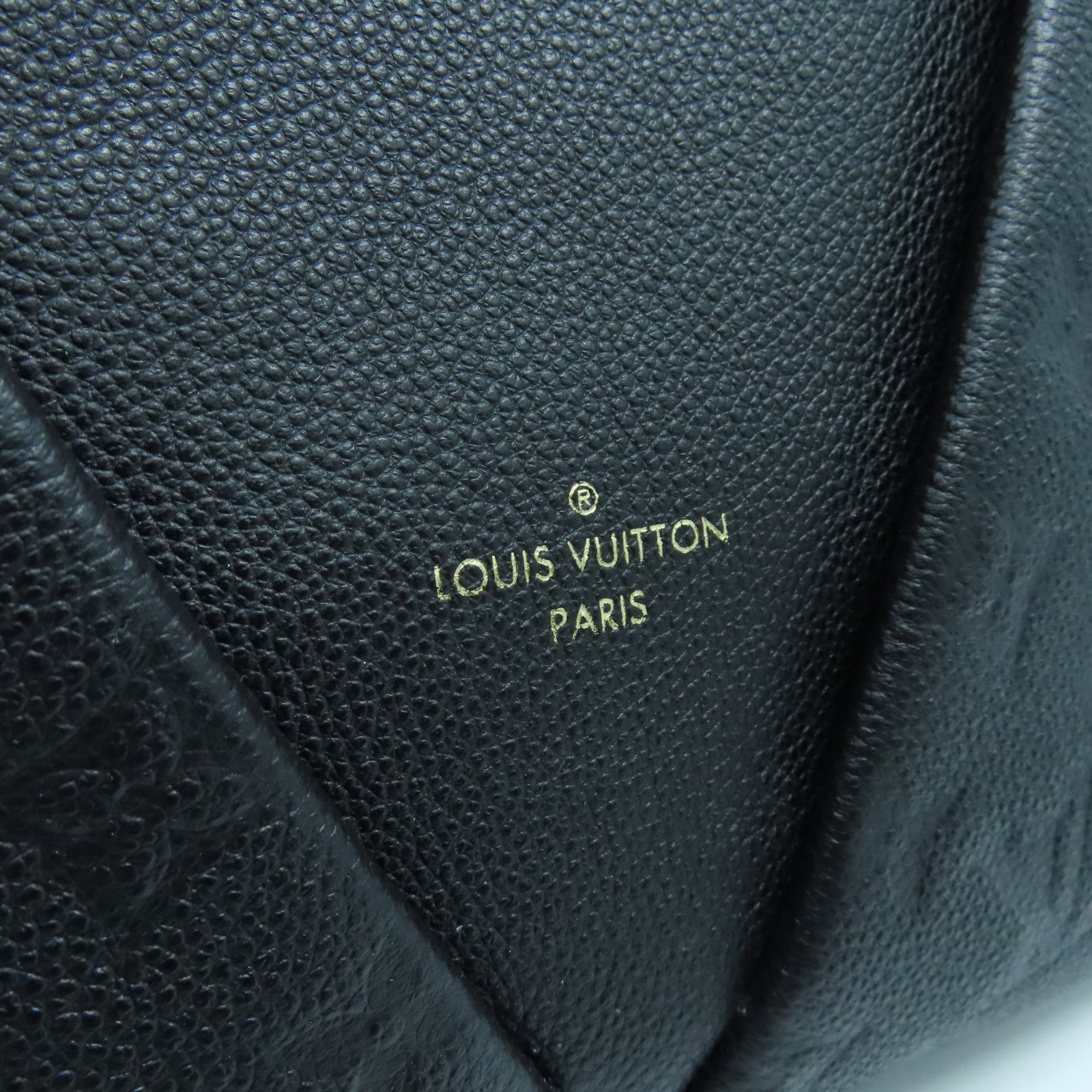 LOUIS VUITTON Monogram Empreinte V Tote BB金扣手挽肩背兩用袋黑色