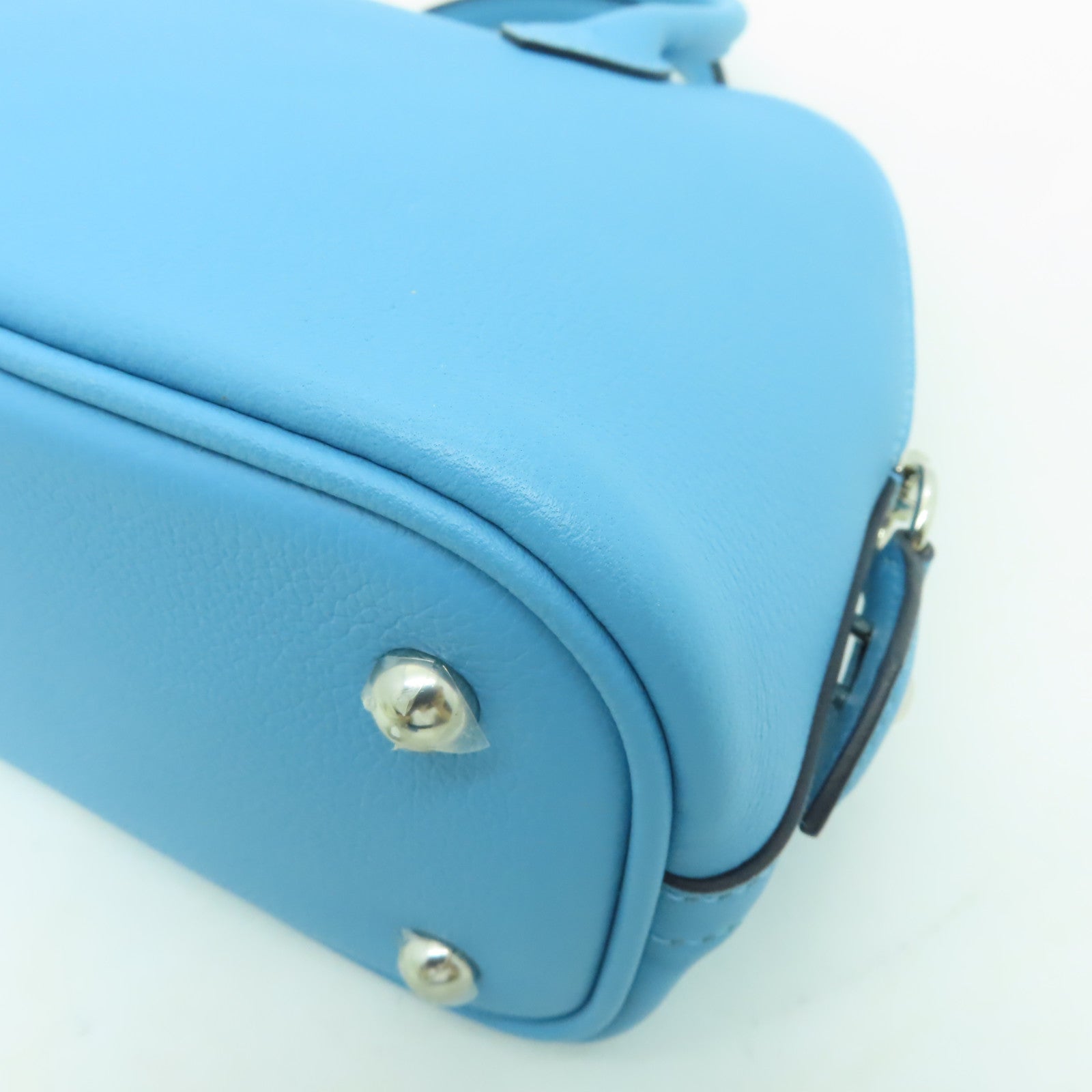HERMES Evercolour皮革Bolide 1923 25銀扣手挽肩背兩用袋Atoll 藍色