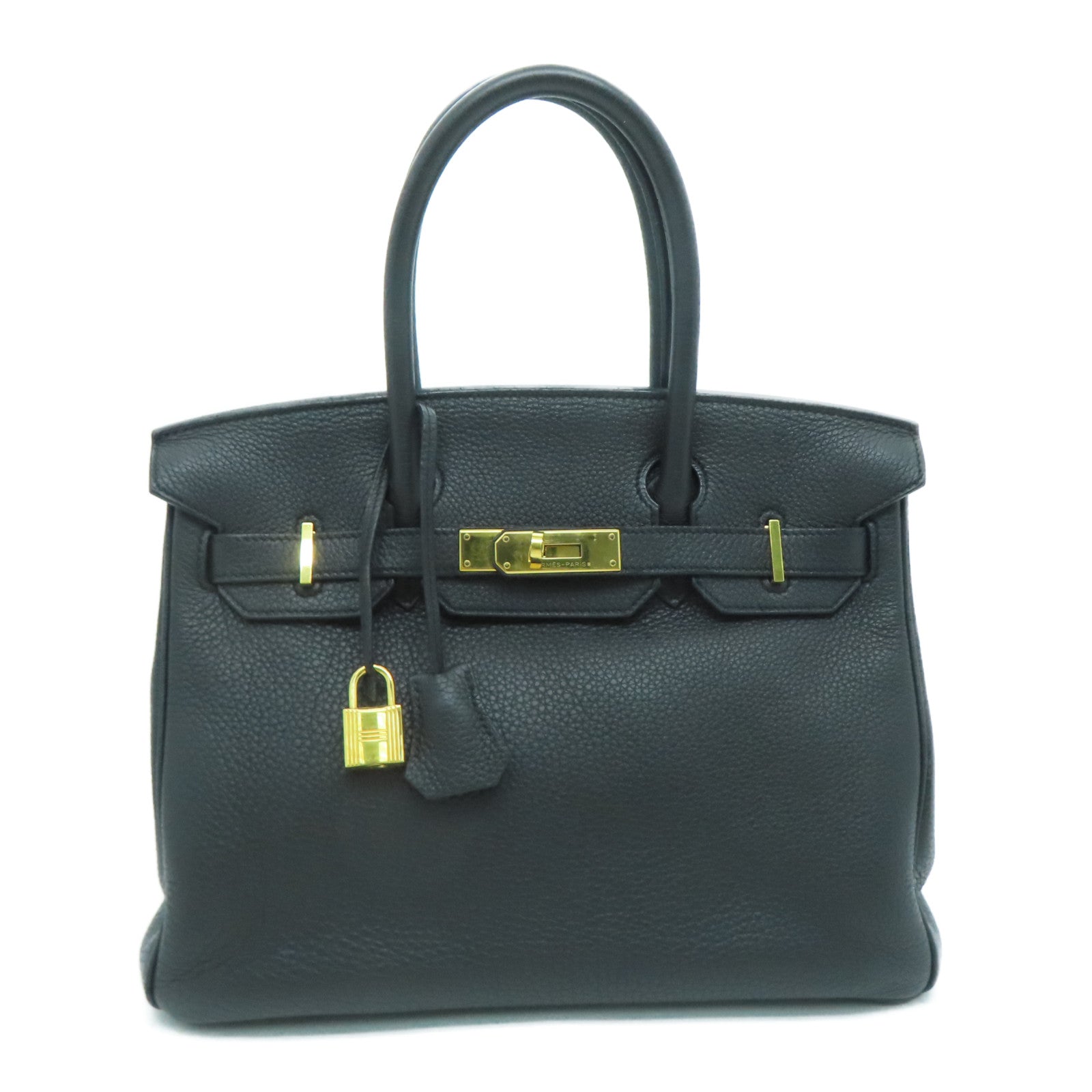 HERMES Togo皮革Birkin 30金扣手挽袋Noir/黑色