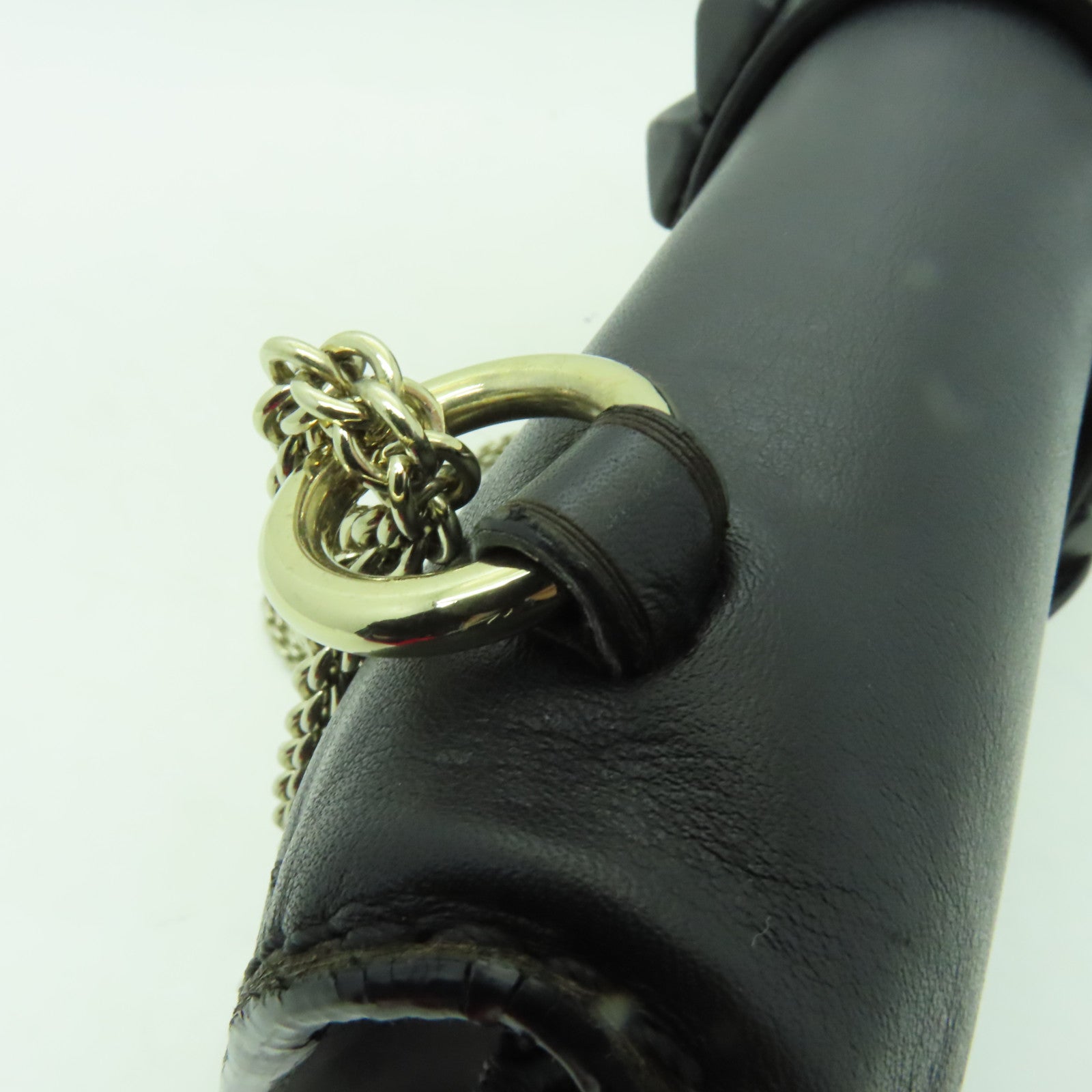 Valentino 牛皮皮革Chain Shoulder Bag金扣鏈帶肩背袋黒色