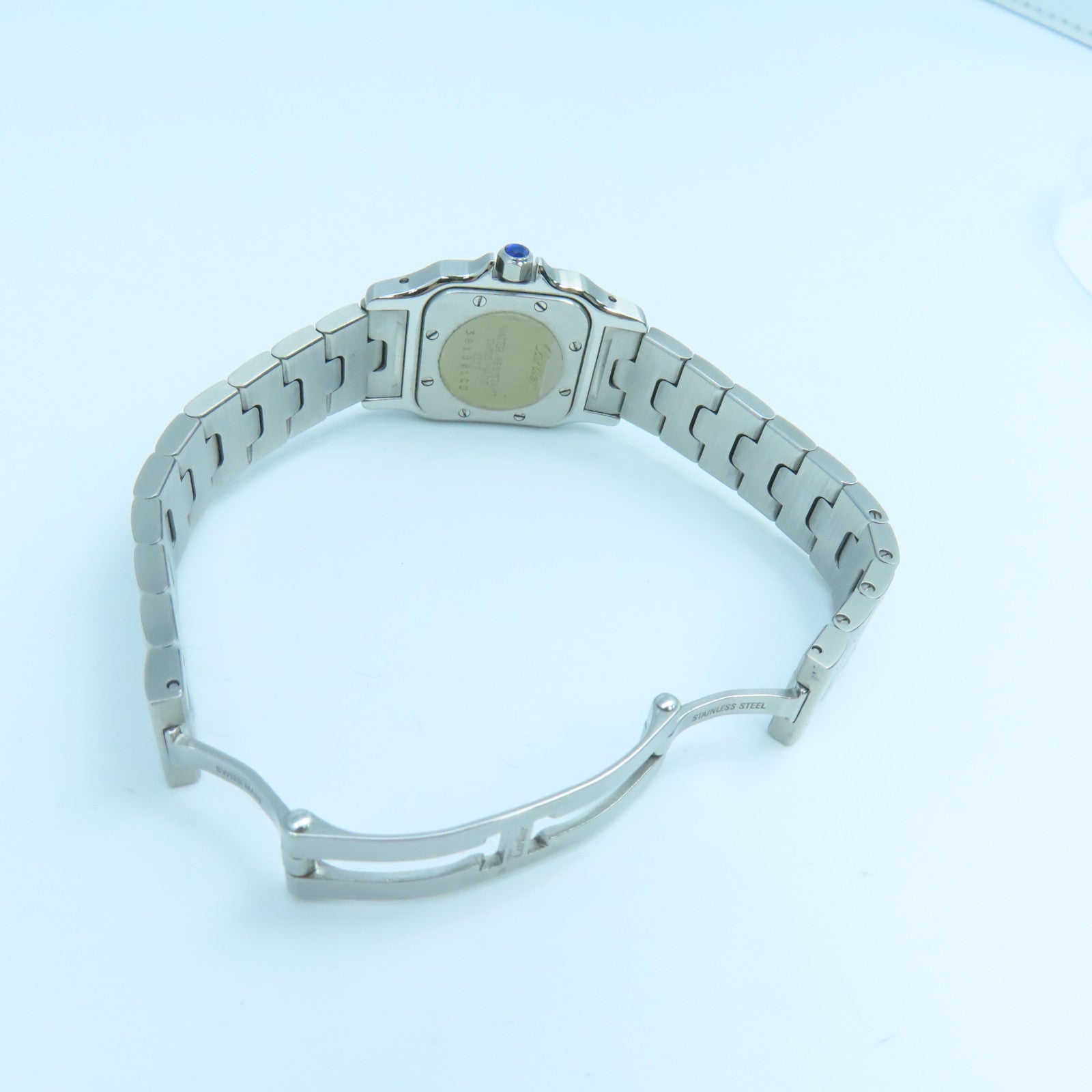 CARTIER Santos Galbee不鏽鋼手錶石英機芯白色