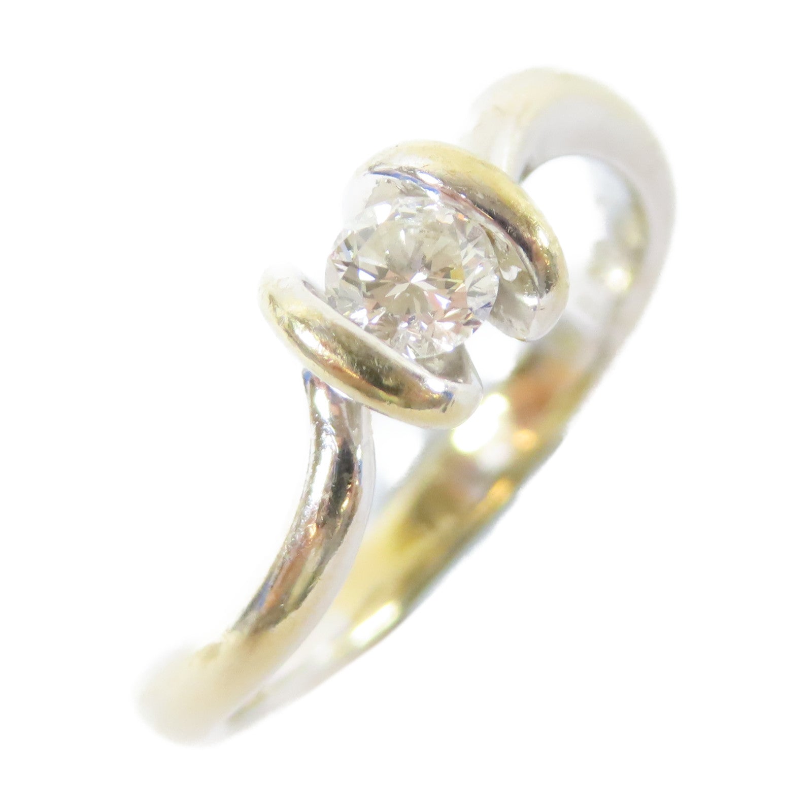 JEWELRY 18K白金0.20ctDiamond Ring鑽石戒指US#5.5