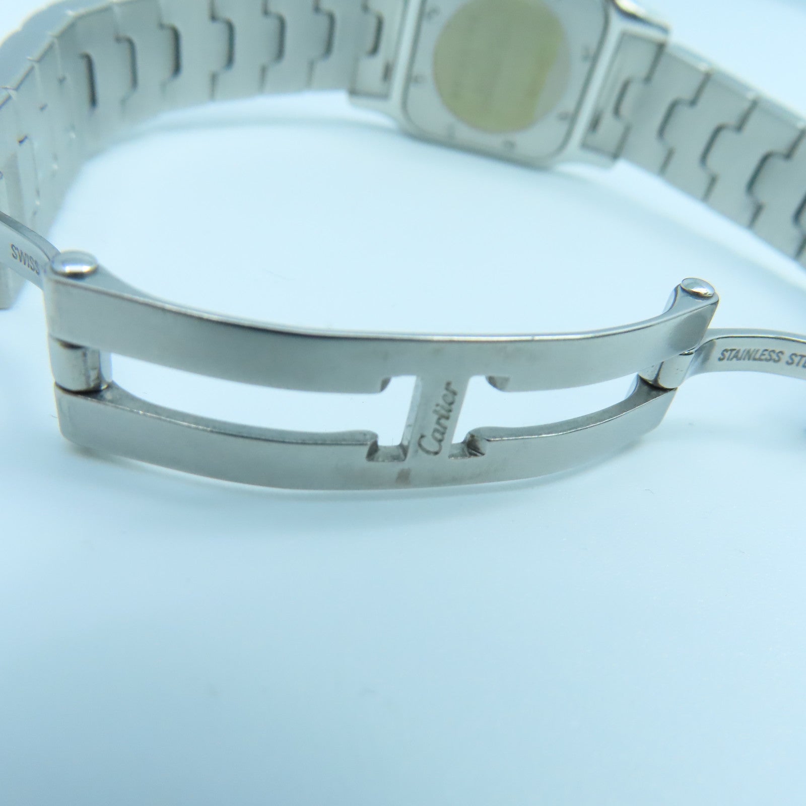 CARTIER Santos Galbee不鏽鋼手錶石英機芯白色