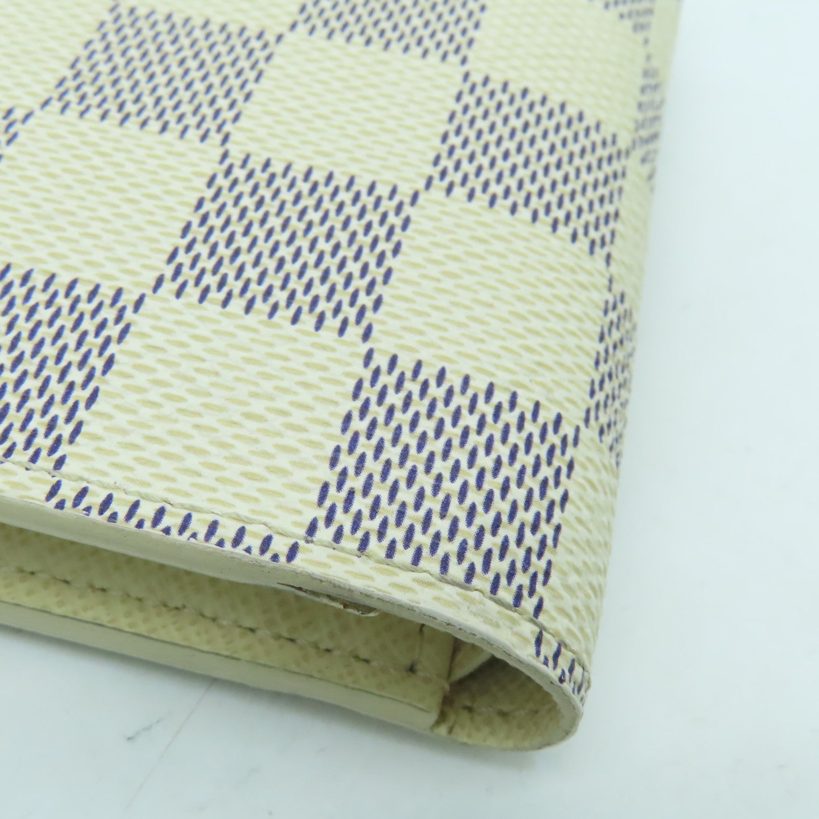 LOUIS VUITTON Damier Azur Portefeuille Marco钱包白色