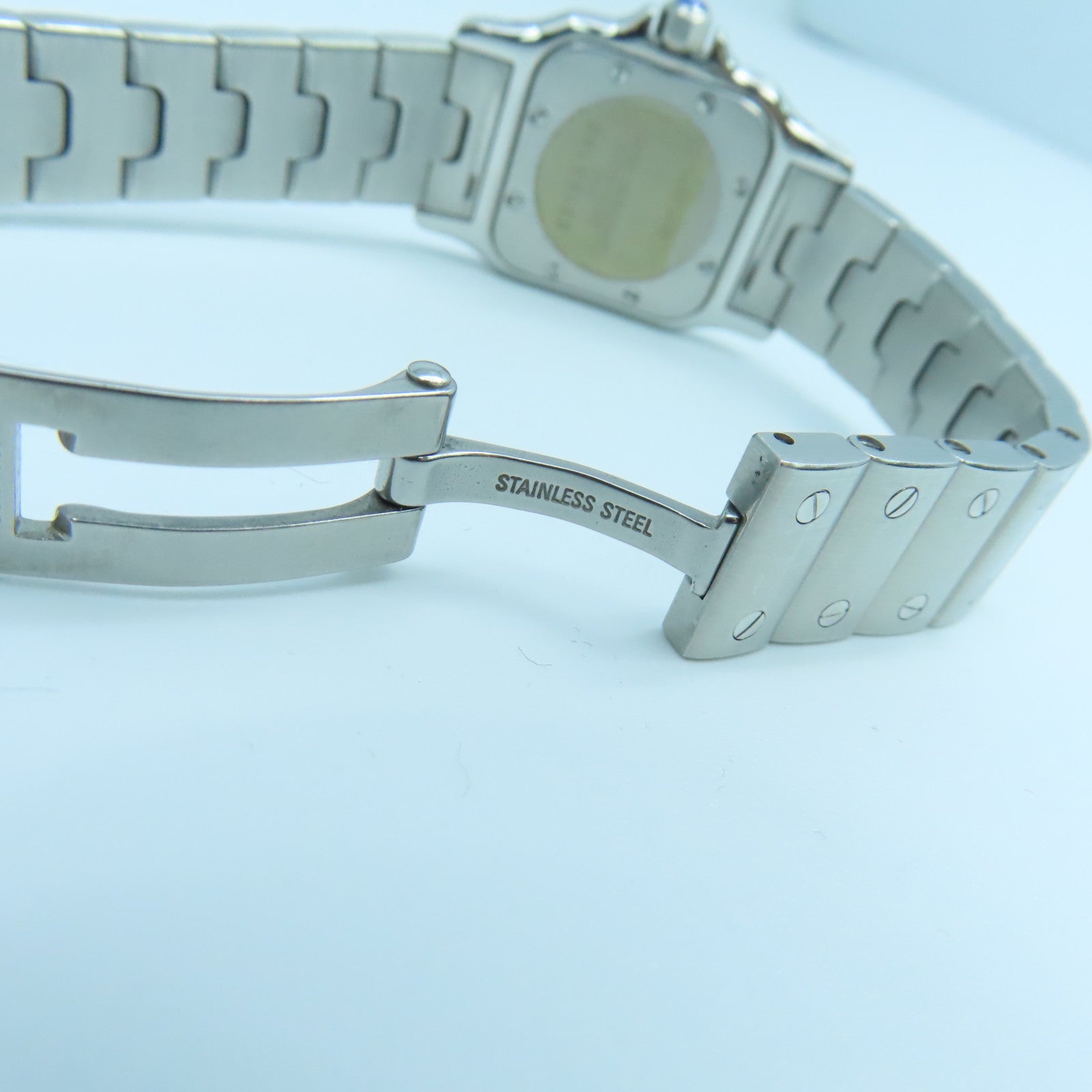 CARTIER Santos Galbee不鏽鋼手錶石英機芯白色