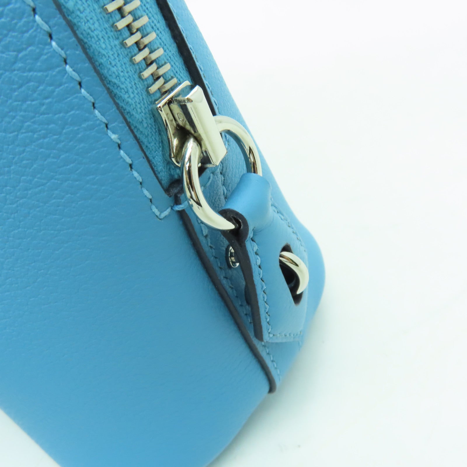 HERMES Evercolour皮革Bolide 1923 25銀扣手挽肩背兩用袋Atoll 藍色