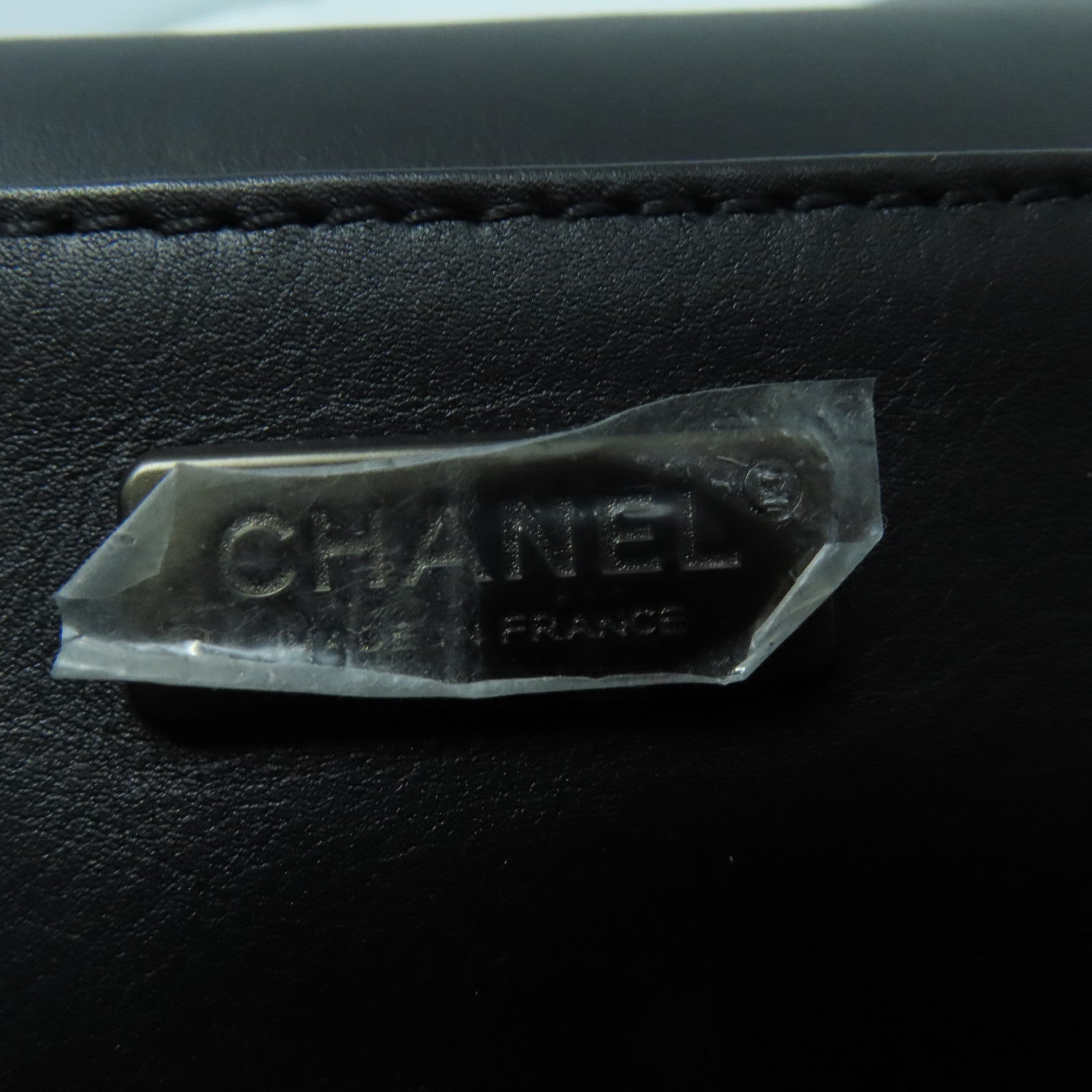 CHANEL 蛇皮皮革Boy Chain Shoulder黑扣鏈帶肩背袋黑色