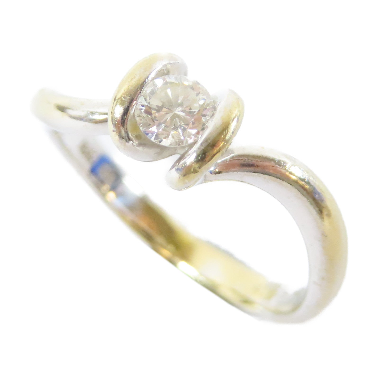 JEWELRY 18K白金0.20ctDiamond Ring鑽石戒指US#5.5