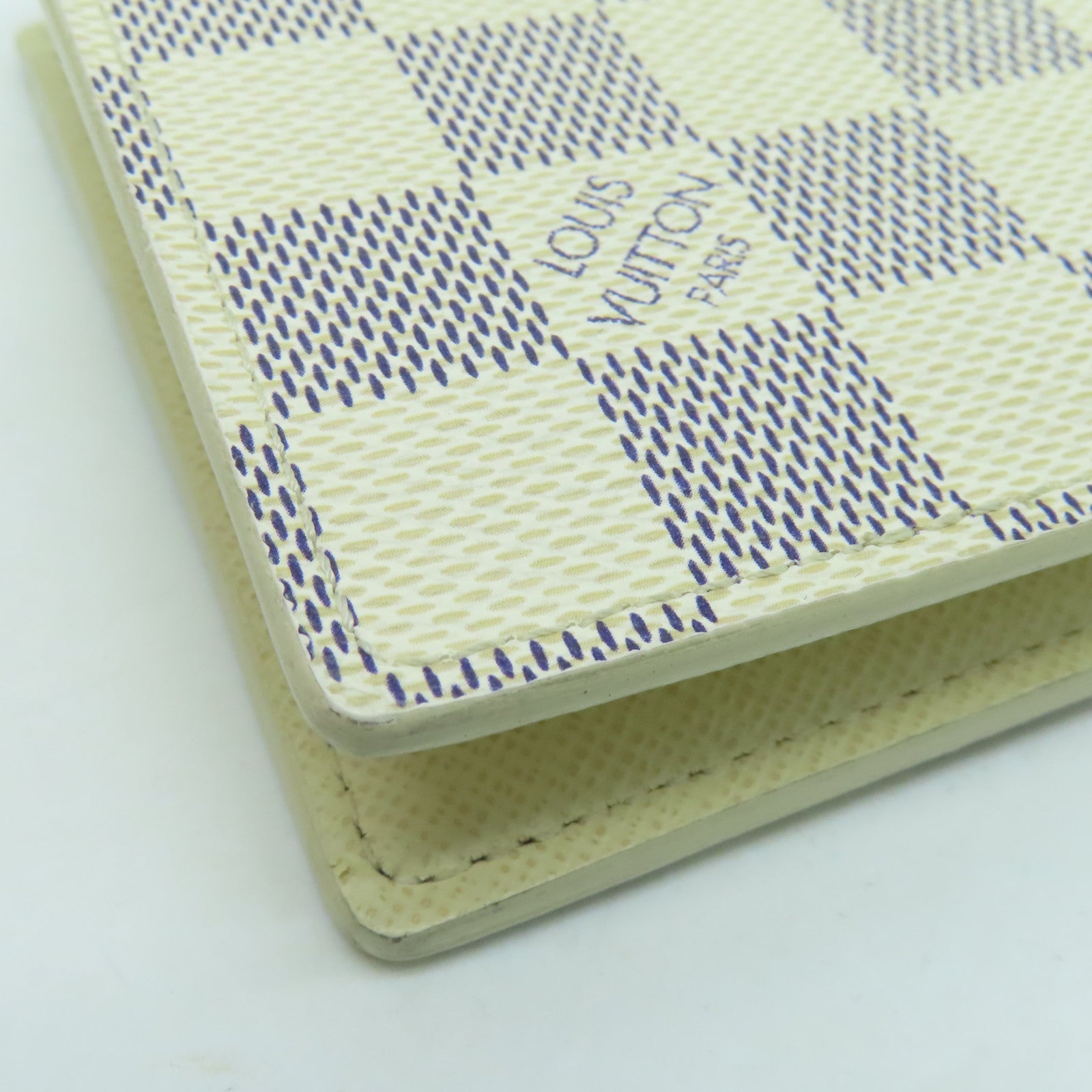 LOUIS VUITTON Damier Azur Portefeuille Marco钱包白色