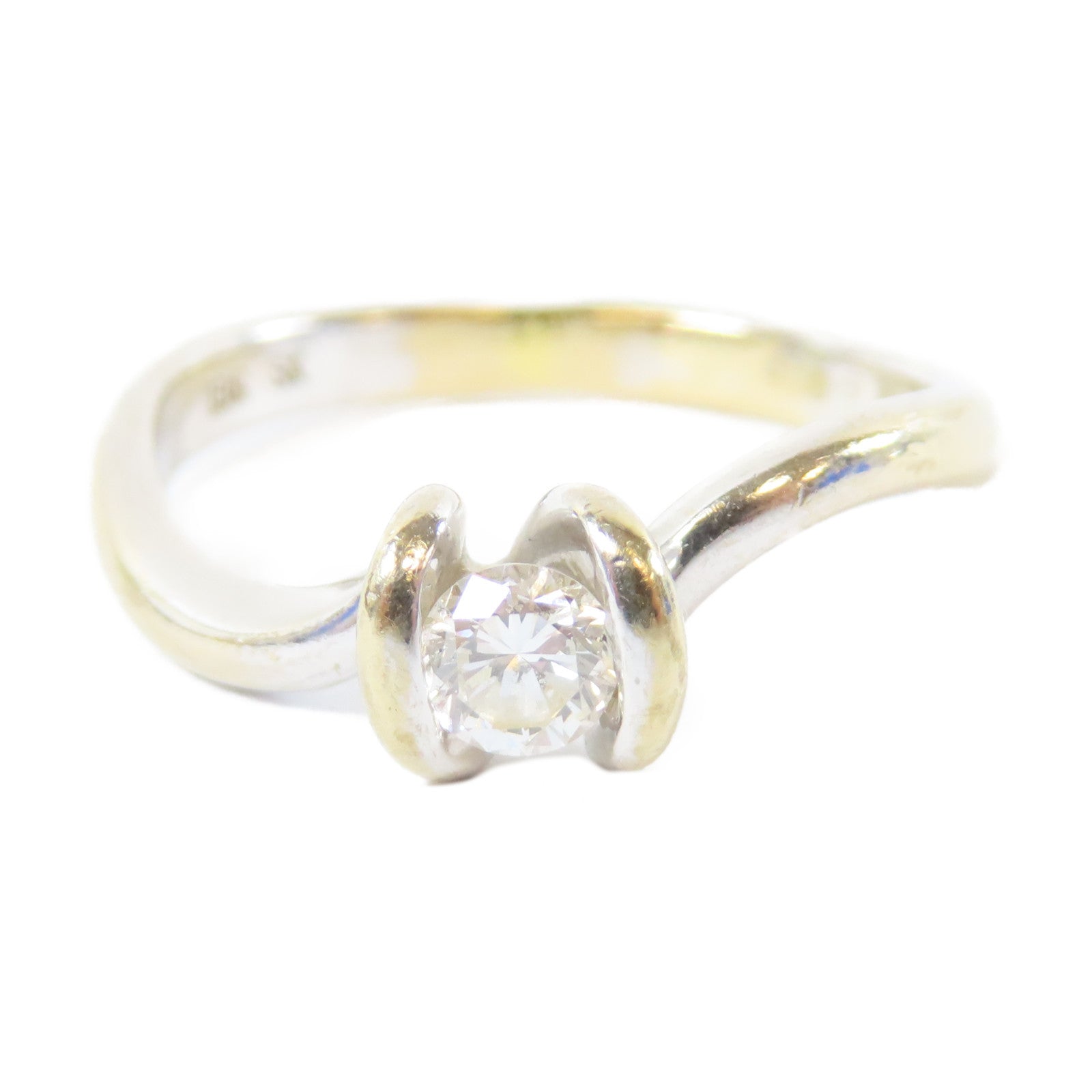 JEWELRY 18K白金0.20ctDiamond Ring鑽石戒指US#5.5