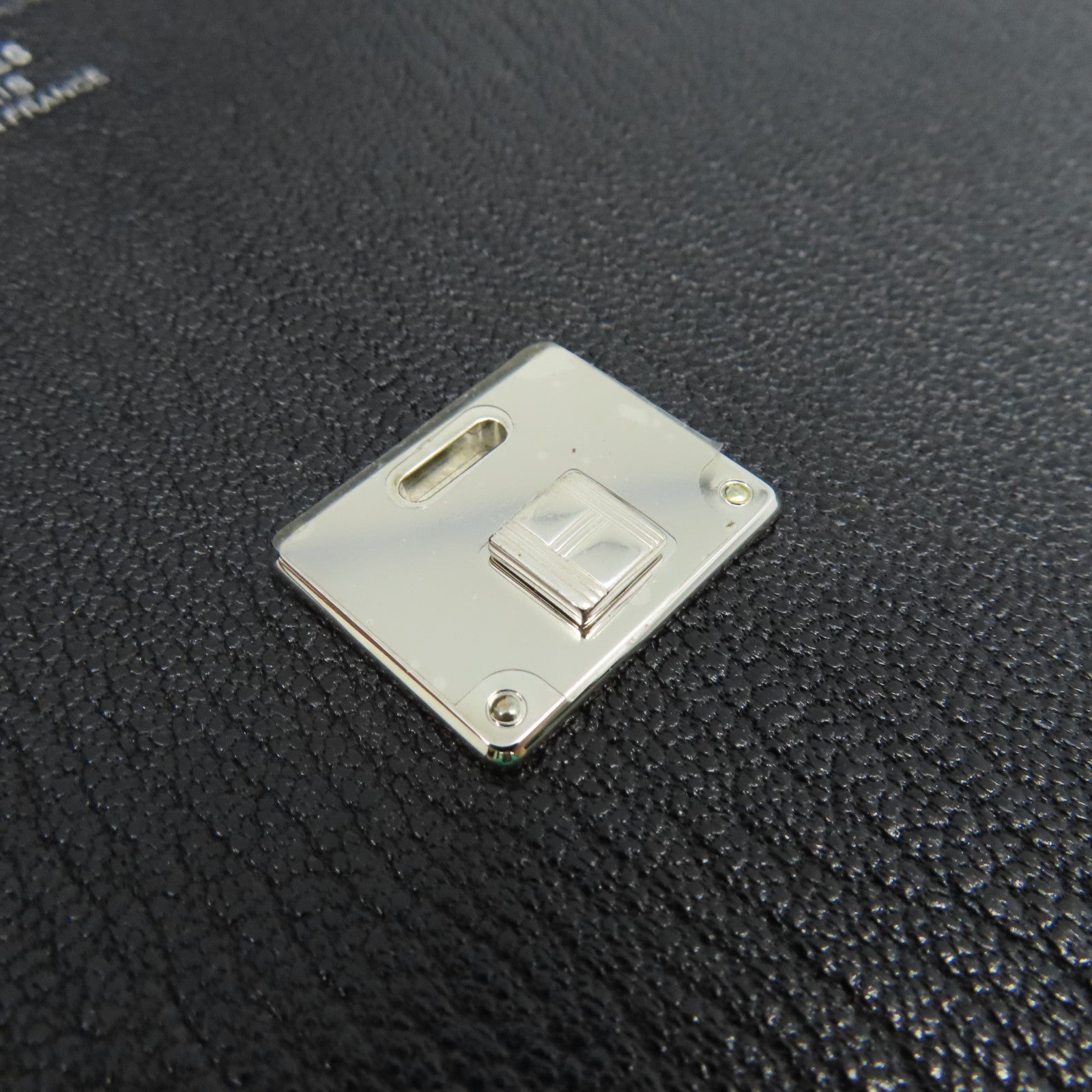 HERMES 【激減優惠】Chevre皮革Clic 16 Wallet銀扣肩背袋/錢包黑色