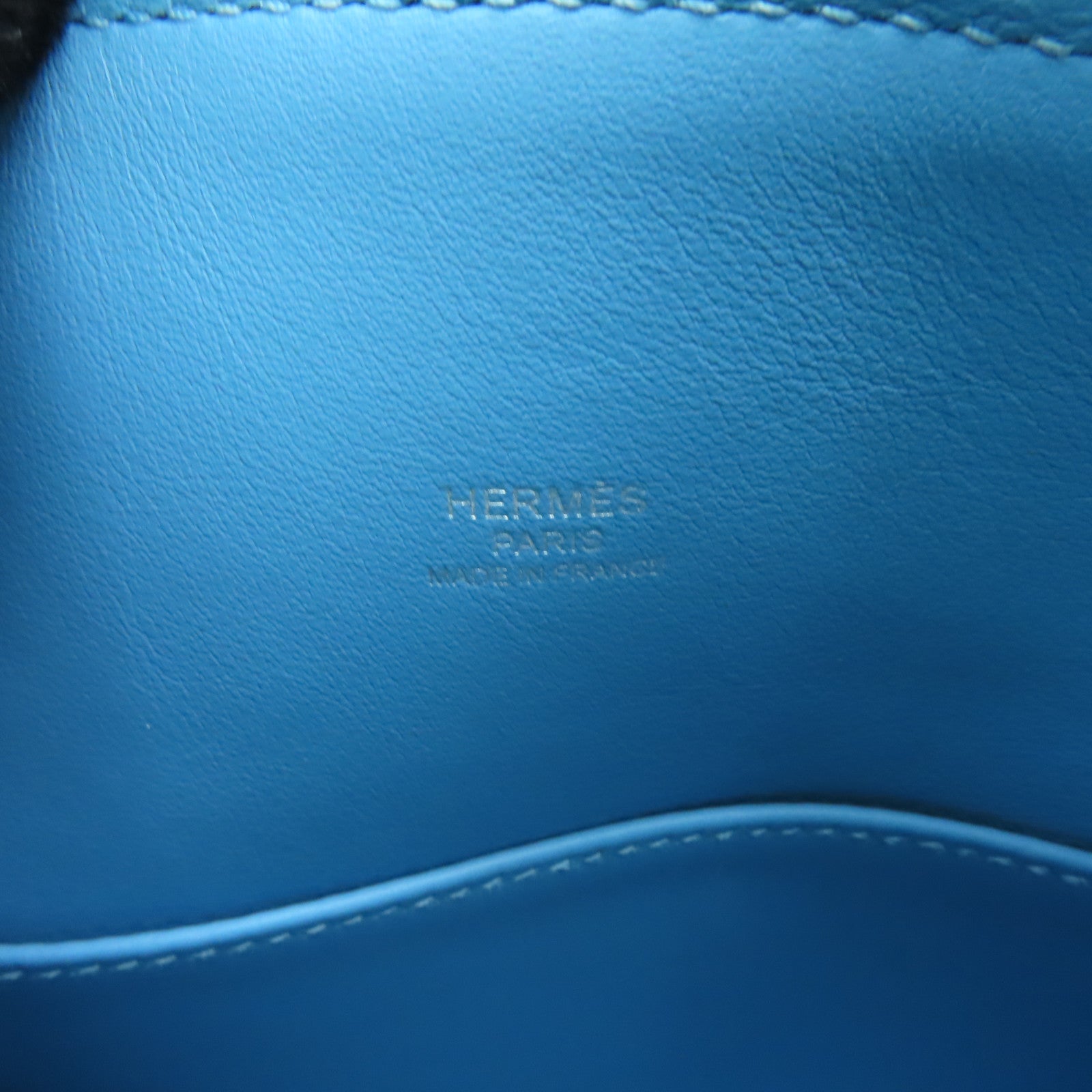 HERMES Evercolour皮革Bolide 1923 25銀扣手挽肩背兩用袋Atoll 藍色