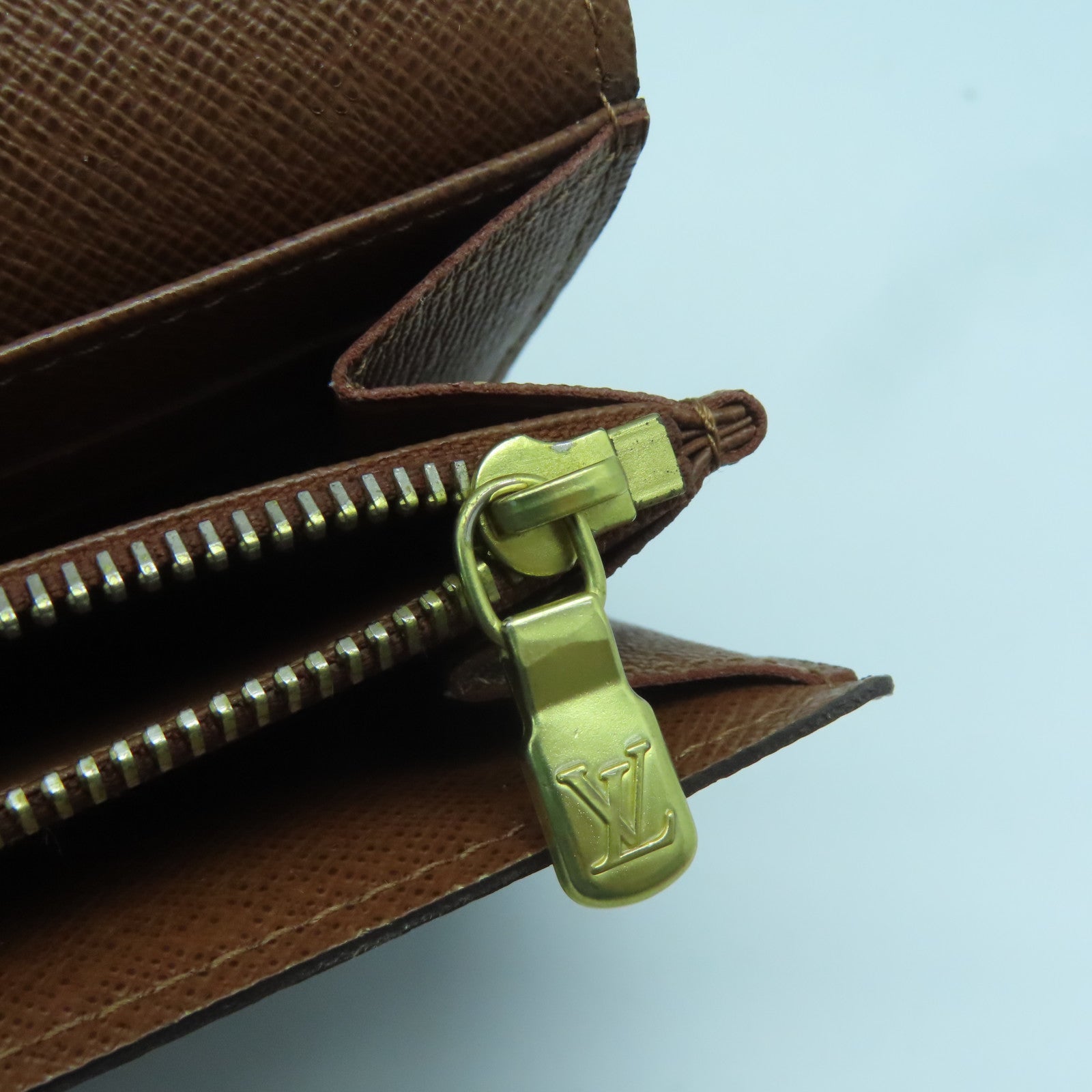 LOUIS VUITTON Monogram Portefeuille Sarah Wallet金扣長錢包啡色